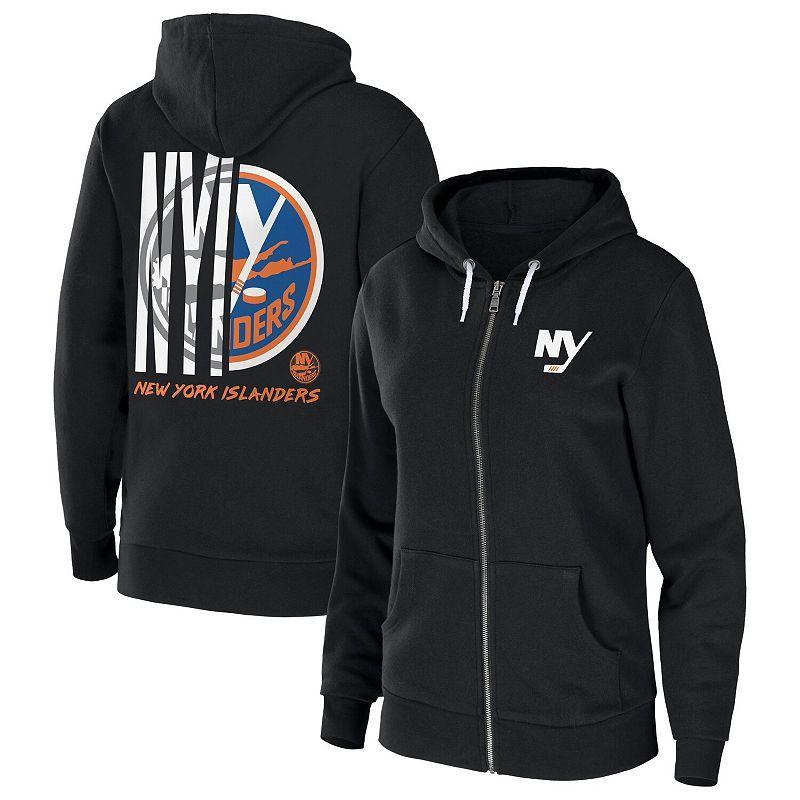 Womens WEAR by Erin Andrews Navy Cleveland Guardians Sponge Fleece Full-Zip Hoodie Grd Blue Product Image
