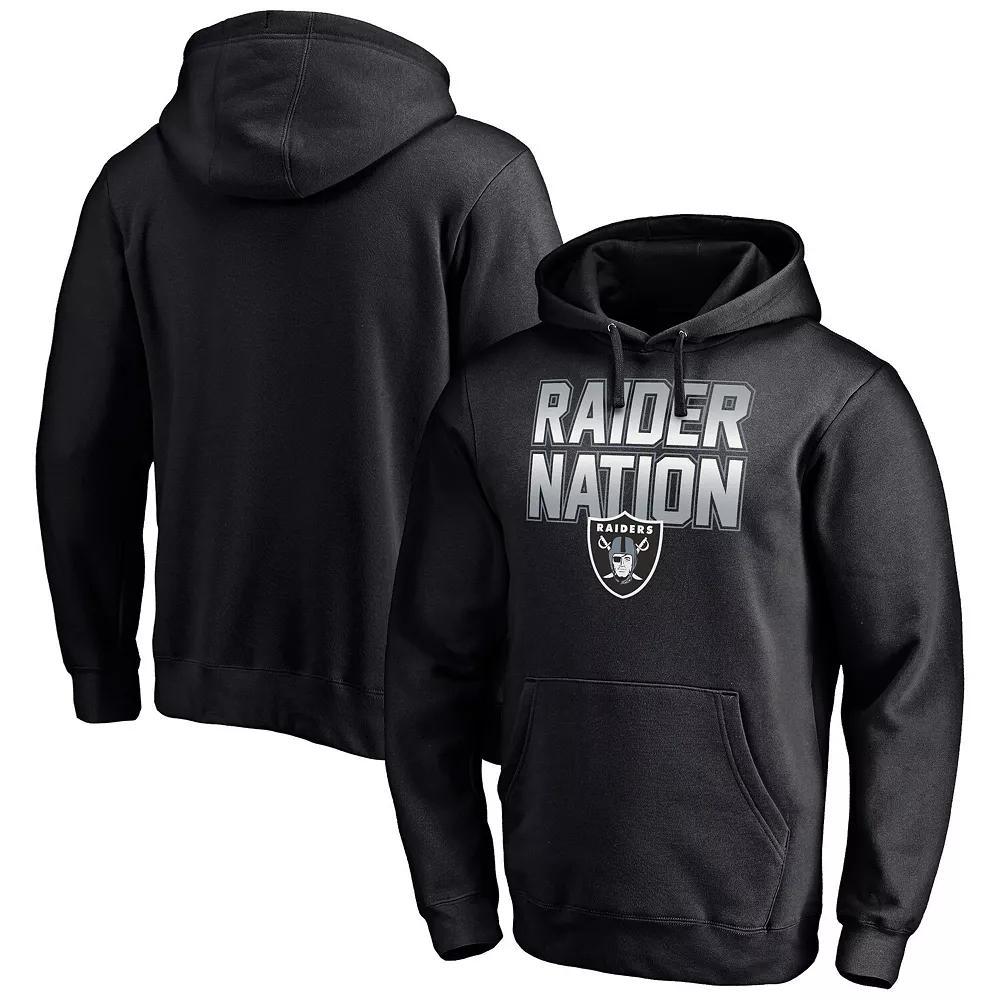 Mens Fanatics Black Las Vegas Raiders Hometown Collection Raider Nation Fitted Pullover Hoodie Product Image