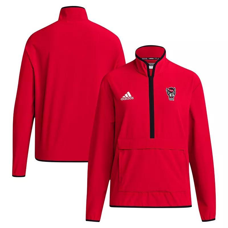 Men's adidas Royal Kansas Jayhawks Coaches Sideline Half-Zip Jacket, Size: Large, Blue Product Image