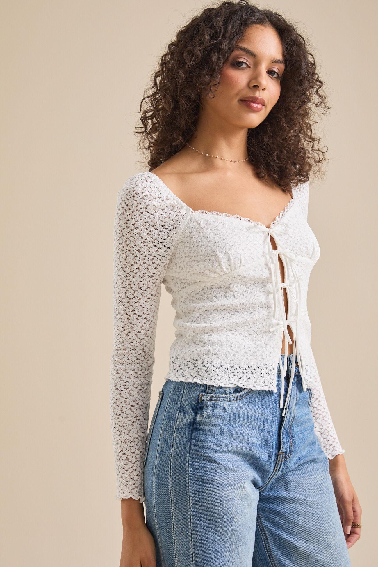 Hallie Lace Up Top Product Image