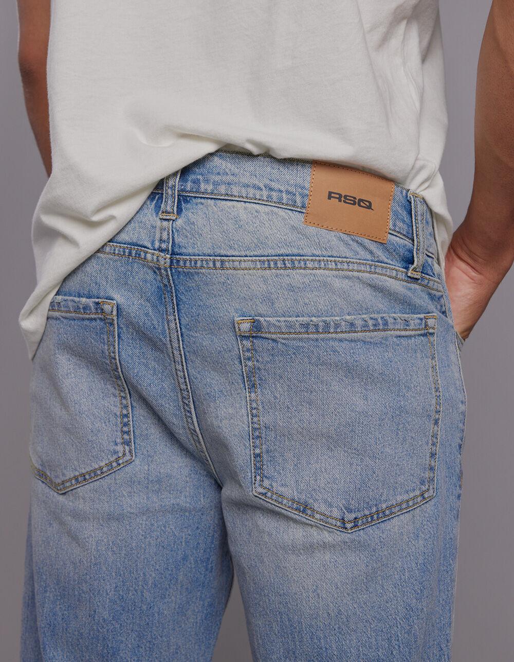 RSQ Mens Slim Straight Light Denim Jeans - LIGHT WASH Product Image