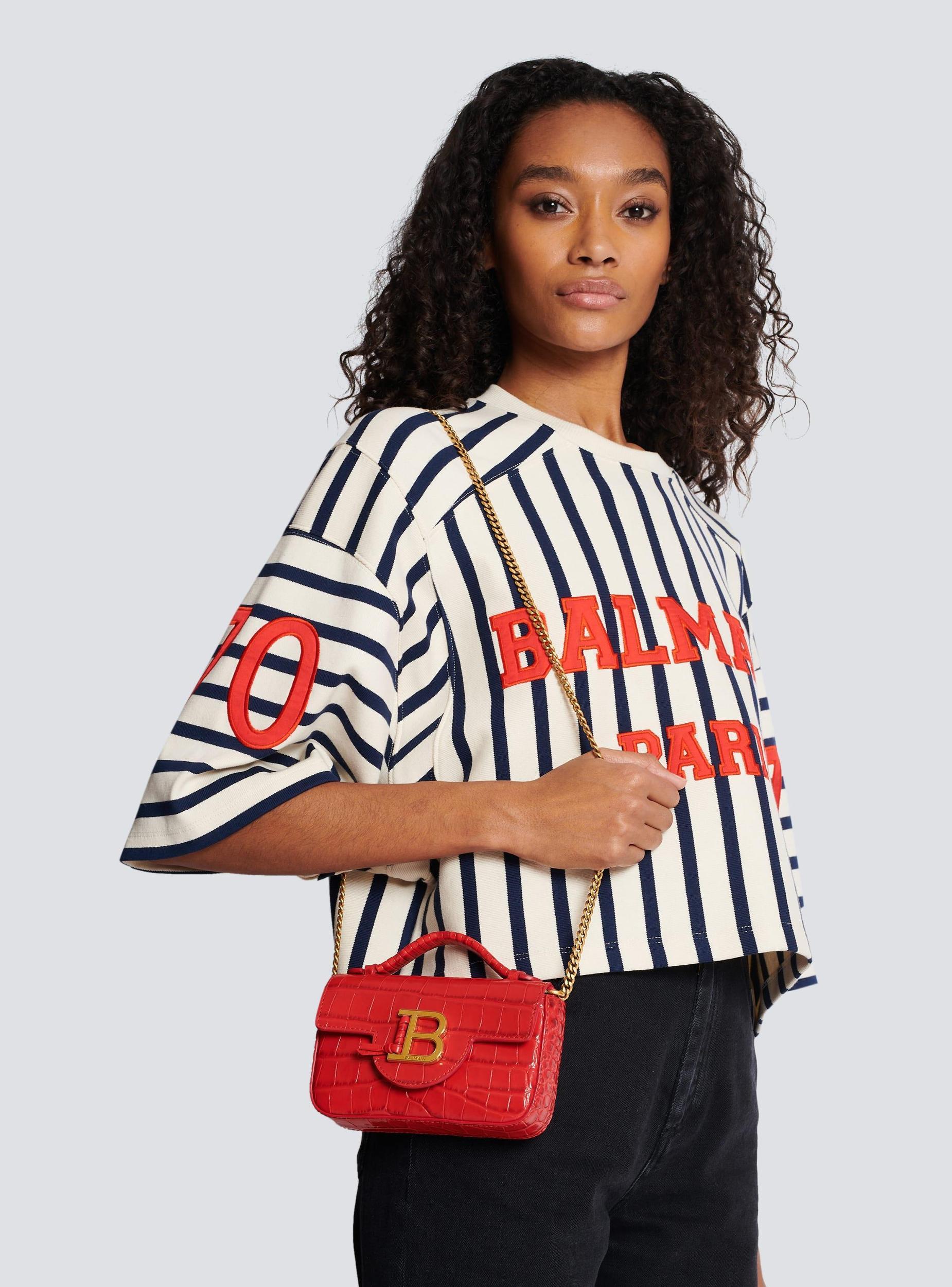 B-Buzz mini bag in crocodile-print leather Product Image