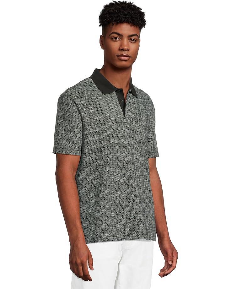 Men's Armani Exchange Micro Allover Printed Pique Polo Product Image