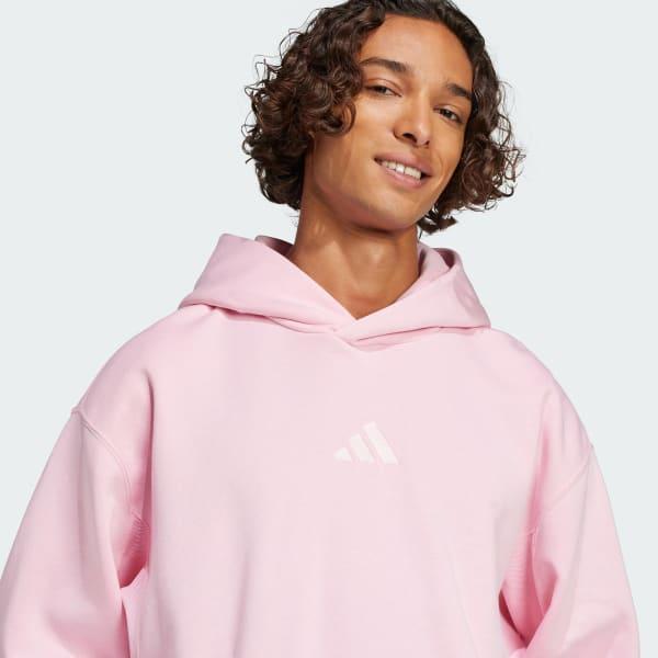 adidas ALL SZN Fleece Hoodie True Pink L Mens Product Image