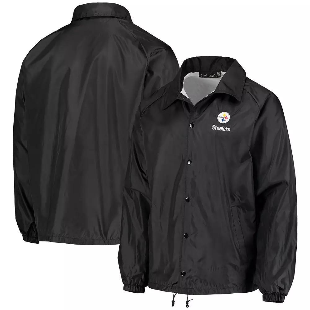 Mens Carolina Panthers Coaches Classic Raglan Full-Snap Windbreaker Jacket Product Image