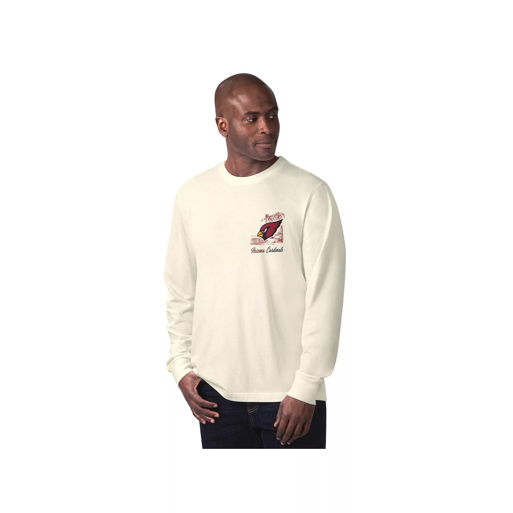Men's Margaritaville Cream Arizona Cardinals It's Five O'Clock Somewhere Long Sleeve T-Shirt, Size: 2XL, Beige Product Image