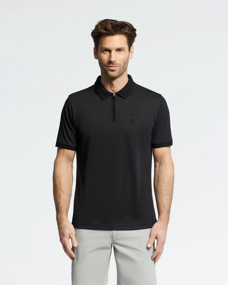 MENS TREVOR PERFORMANCE PIQUE ZIP UP POLO - B6K557F200 Product Image