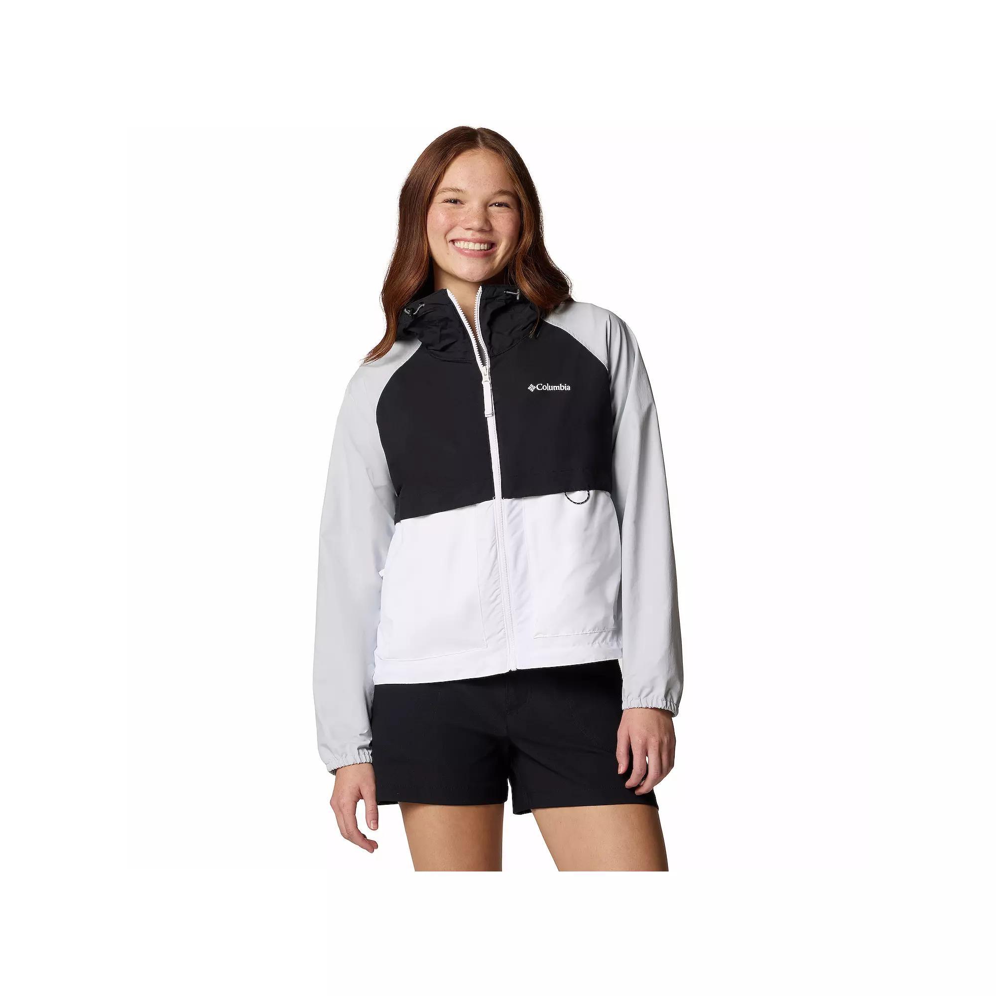 Women's Columbia Spire Valley Omni-SHIELD™ Windbreaker Jacket, Size: XXL, Clematis Blue Spray Product Image