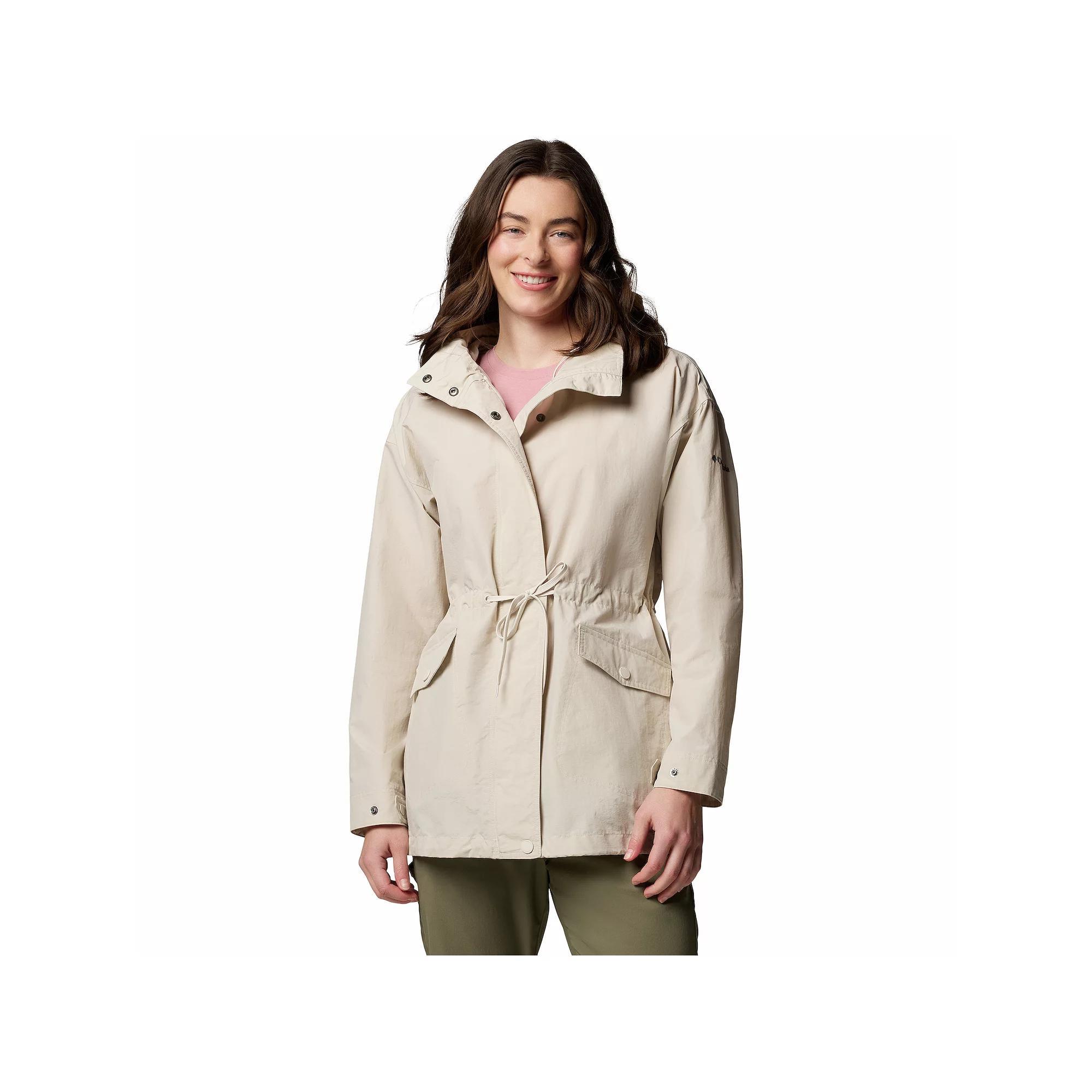 Women's Columbia Pardon My Jacket Hooded Rain Coat, Size: Large, Dark Grey Product Image