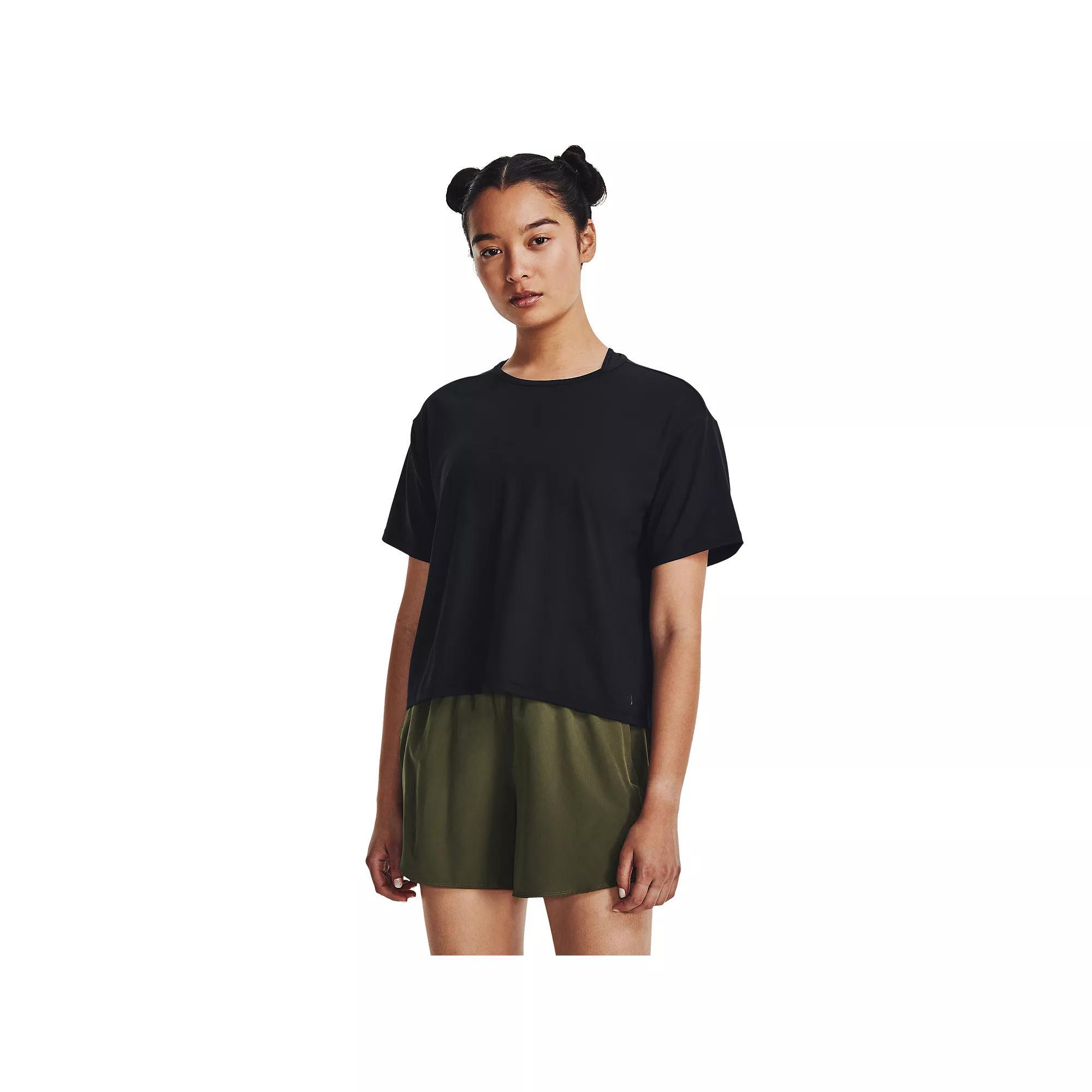 Women's Under Armour Motion Short Sleeve T-Shirt, Size: XL, Black Product Image