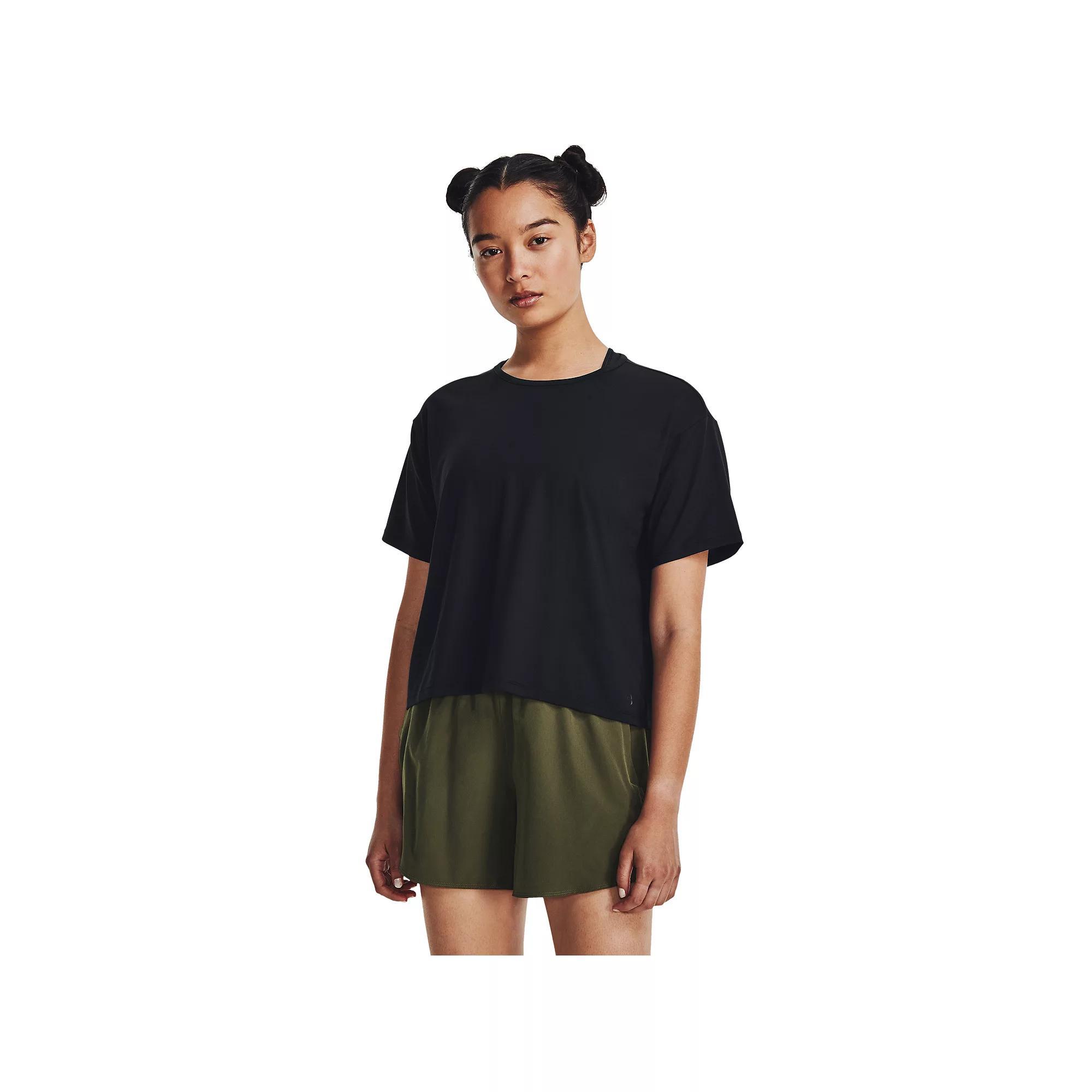 Women's Under Armour Motion Short Sleeve T-Shirt, Size: XL, Black Product Image
