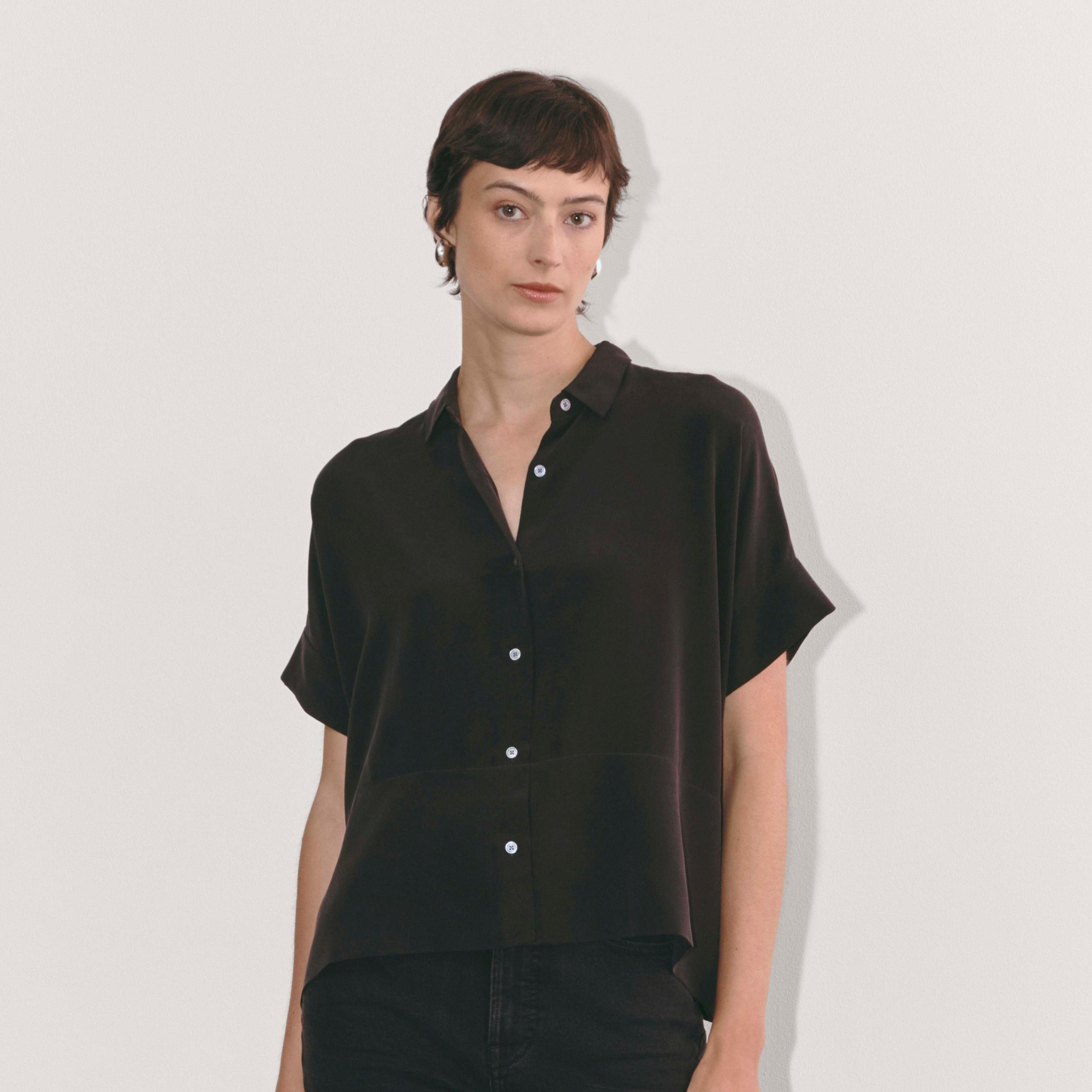 The Boxy Shirt in Washable Silk Product Image