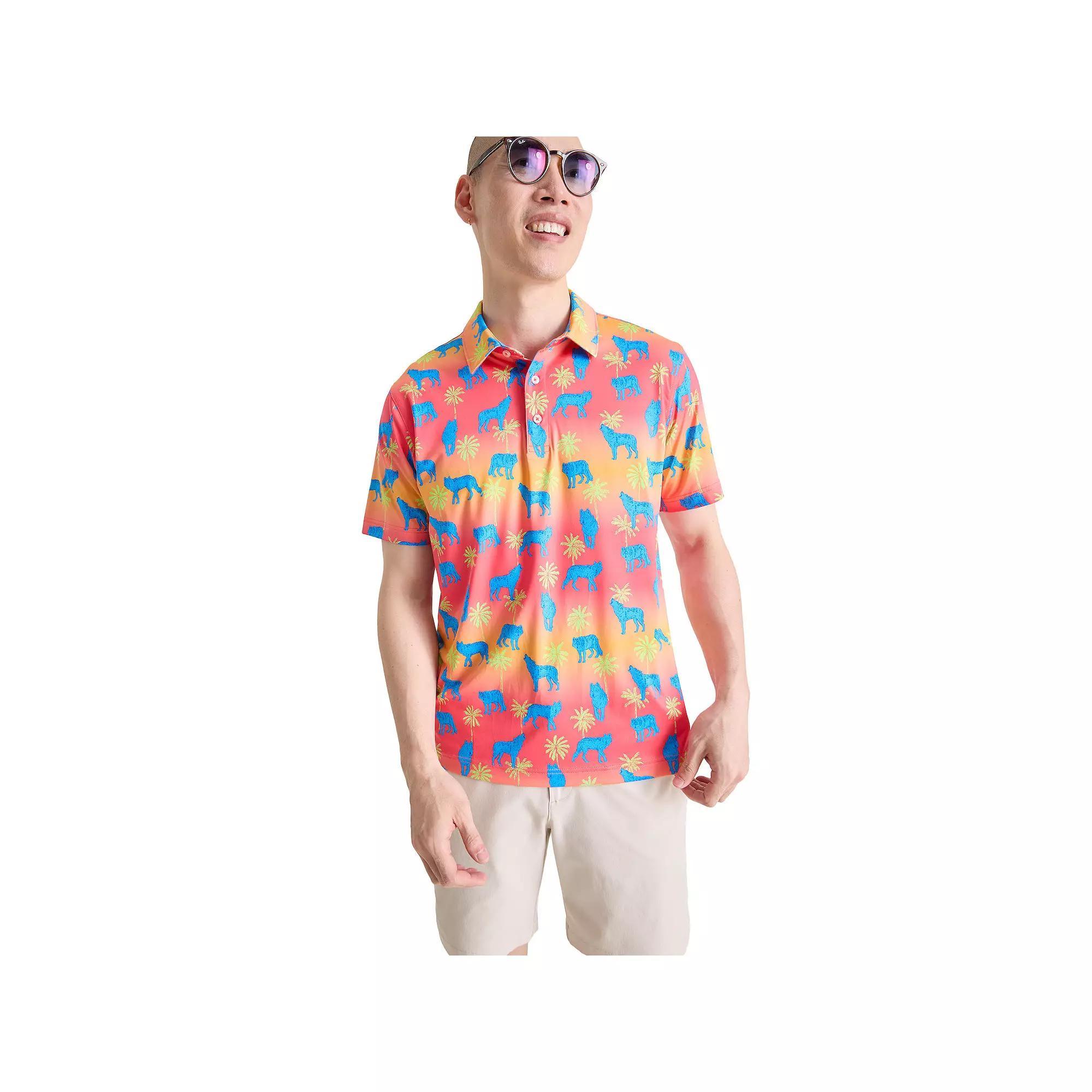 Men's Chubbies Performance Polo Shirt, Size: Medium, Bright Orange Product Image
