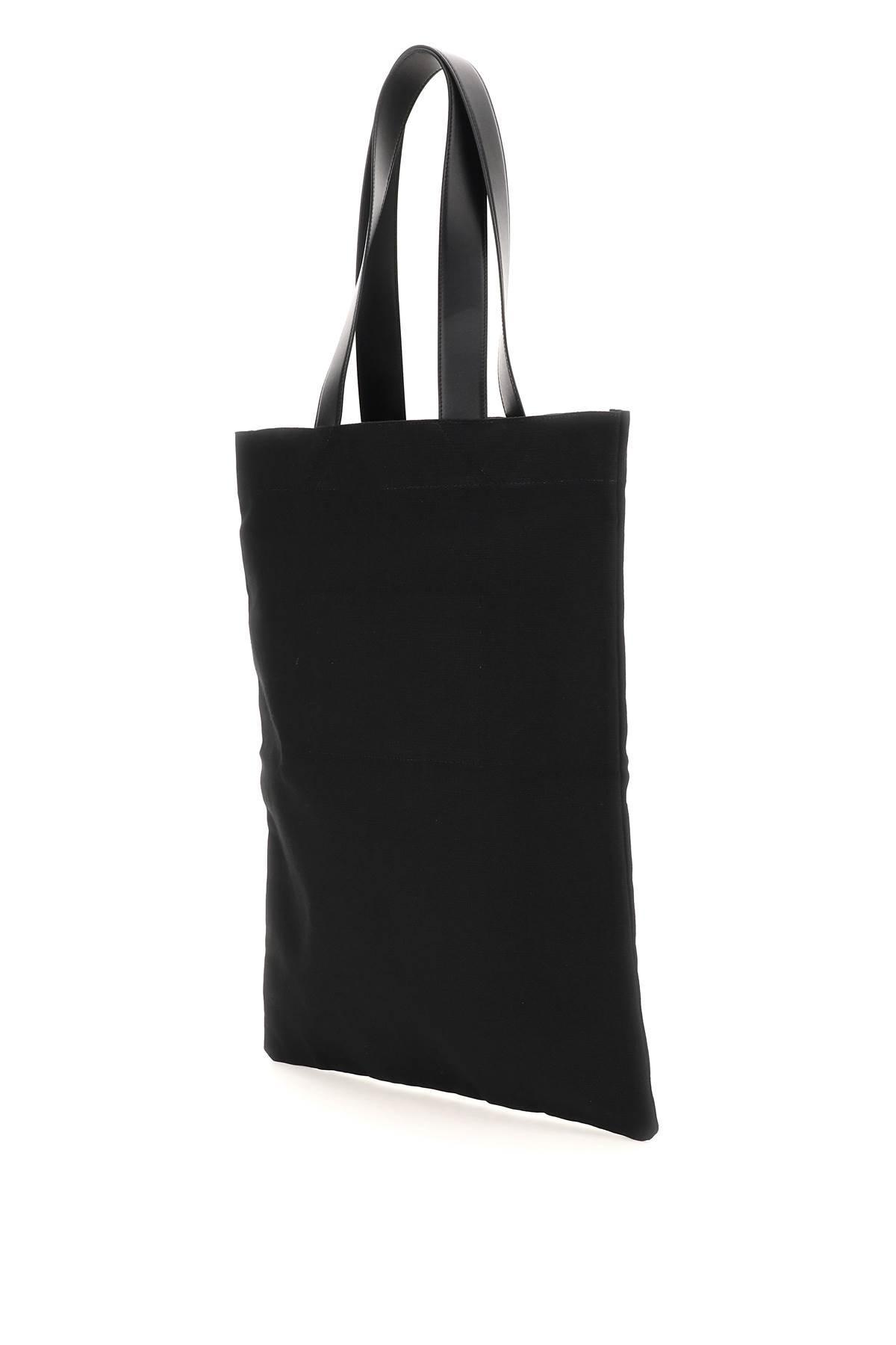 JIL SANDER Man Black Canvas Medium Book Shopping Bag Product Image