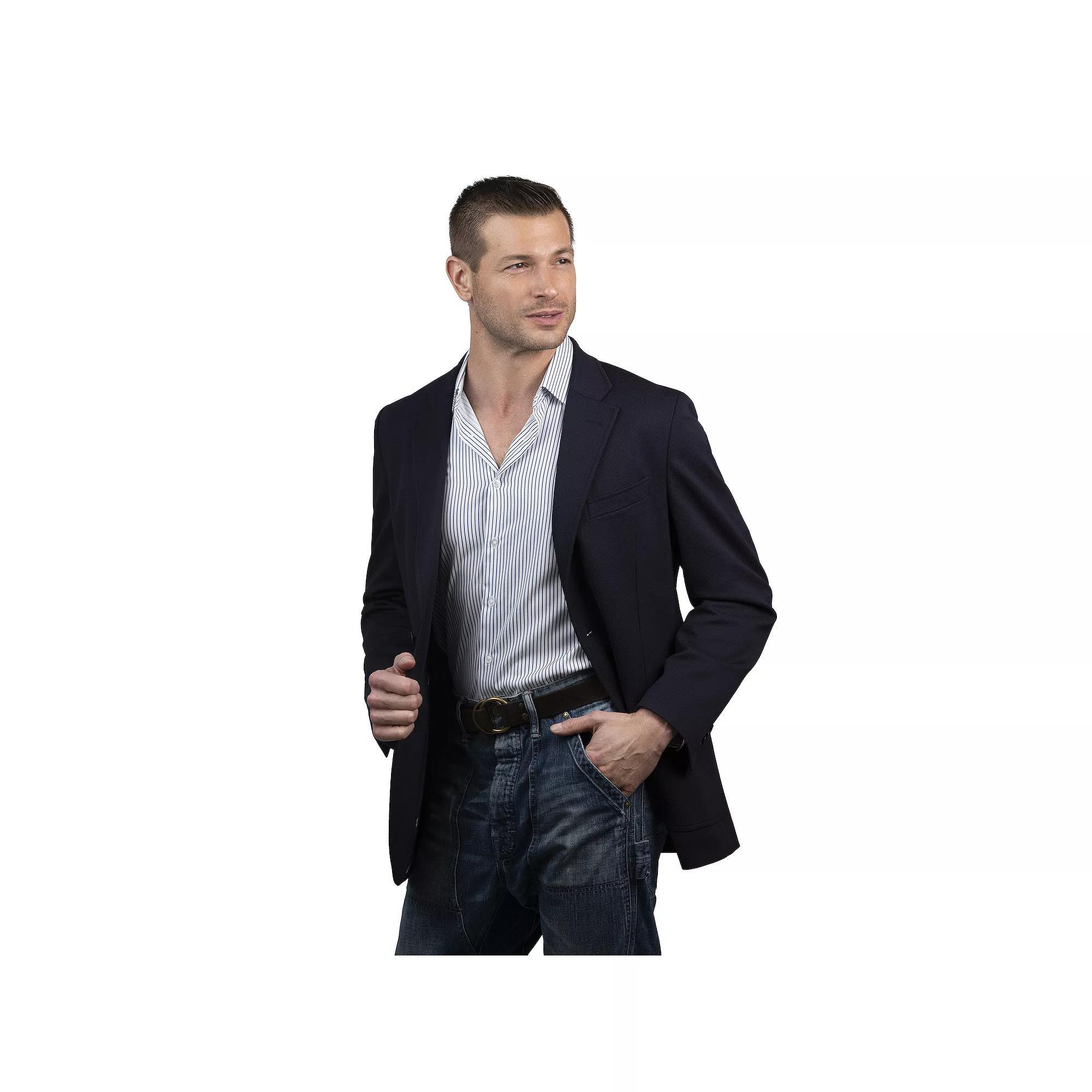 Men's Nautica Modern-Fit Knit Sport Coat, Size: 46 - Regular, Blue Knit Product Image