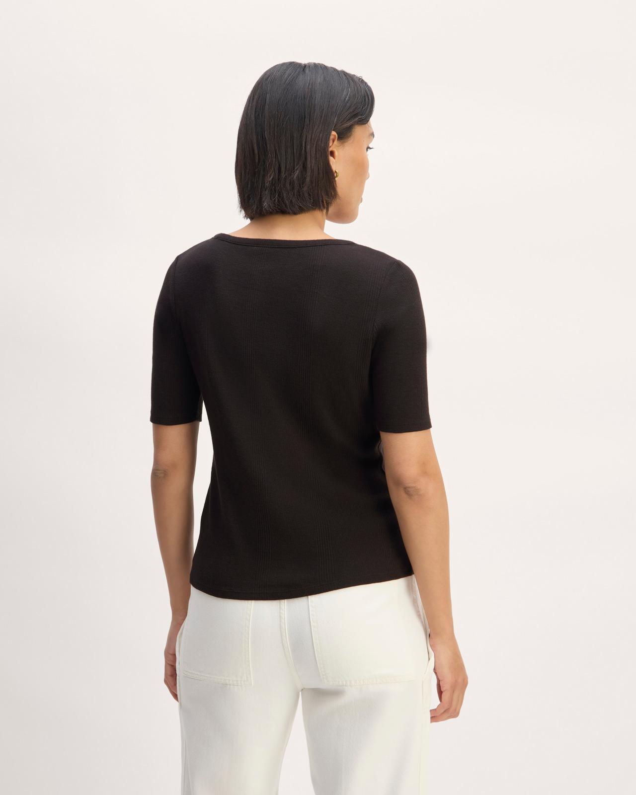 The Vintage Rib Scoop-Neck Top Product Image