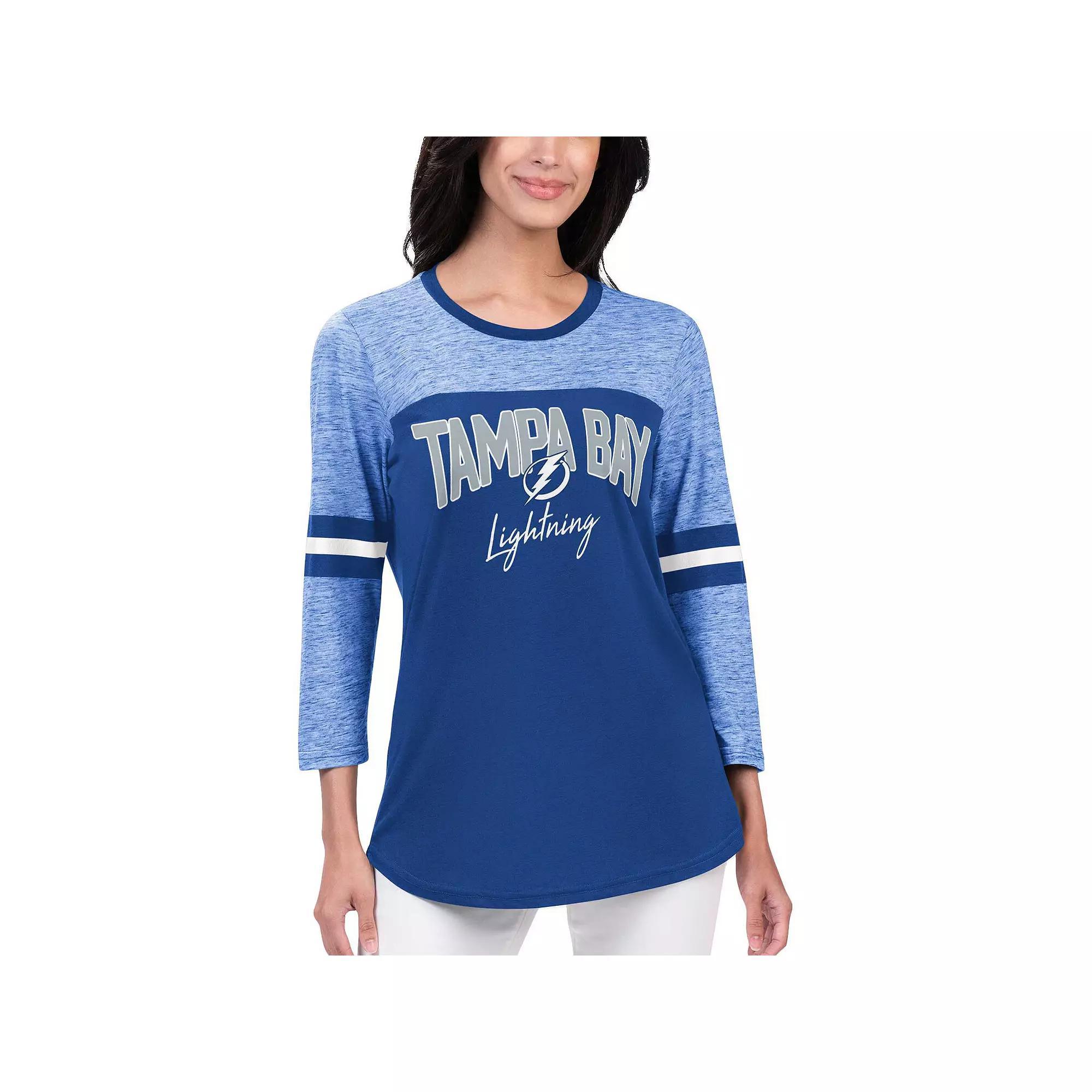 Women's G-III 4Her by Carl Banks Blue Tampa Bay Lightning Play The Game 3/4-Sleeve T-Shirt, Size: Small, Lgh Blue Product Image