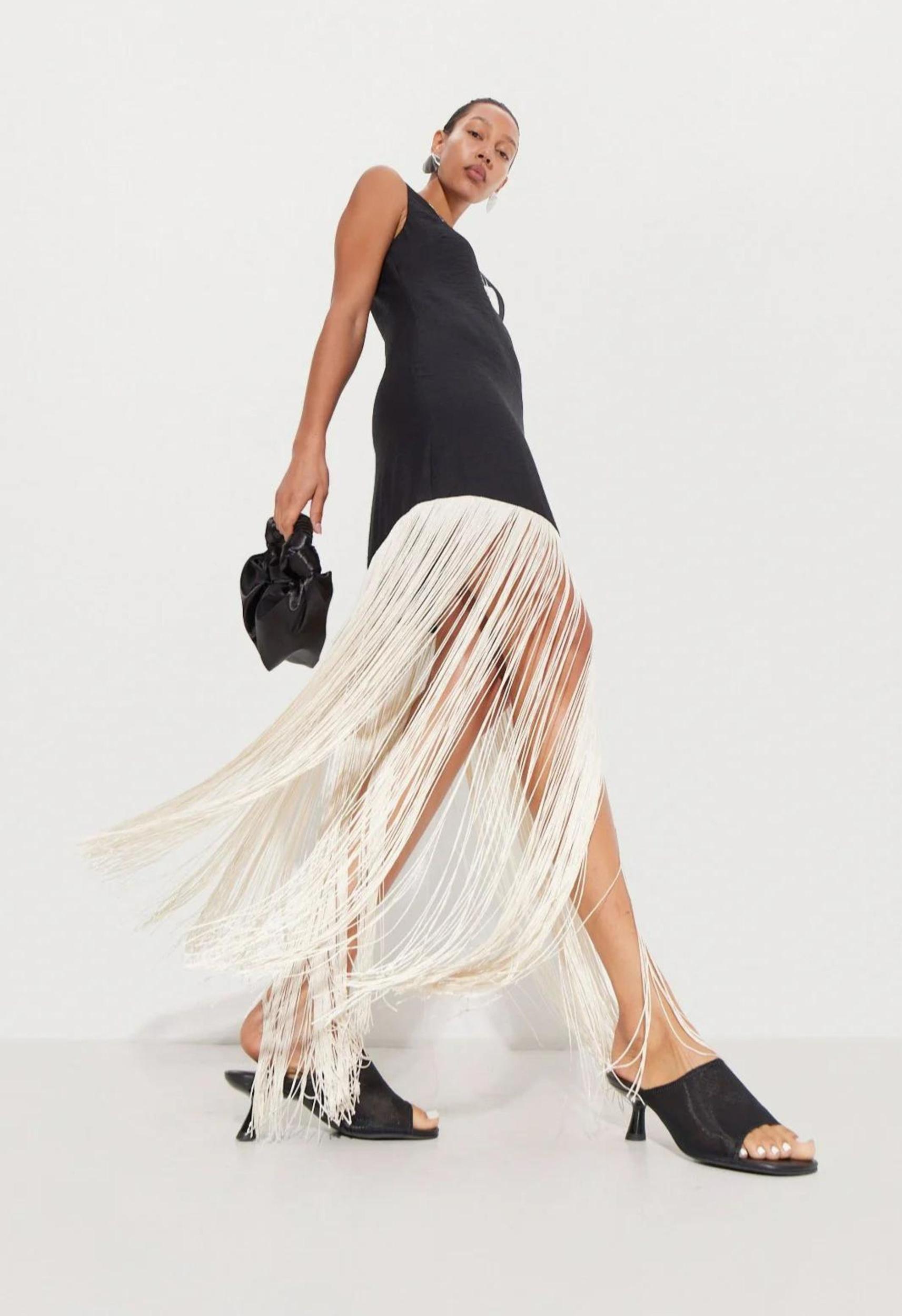 Casablanca Fringe Dress Product Image