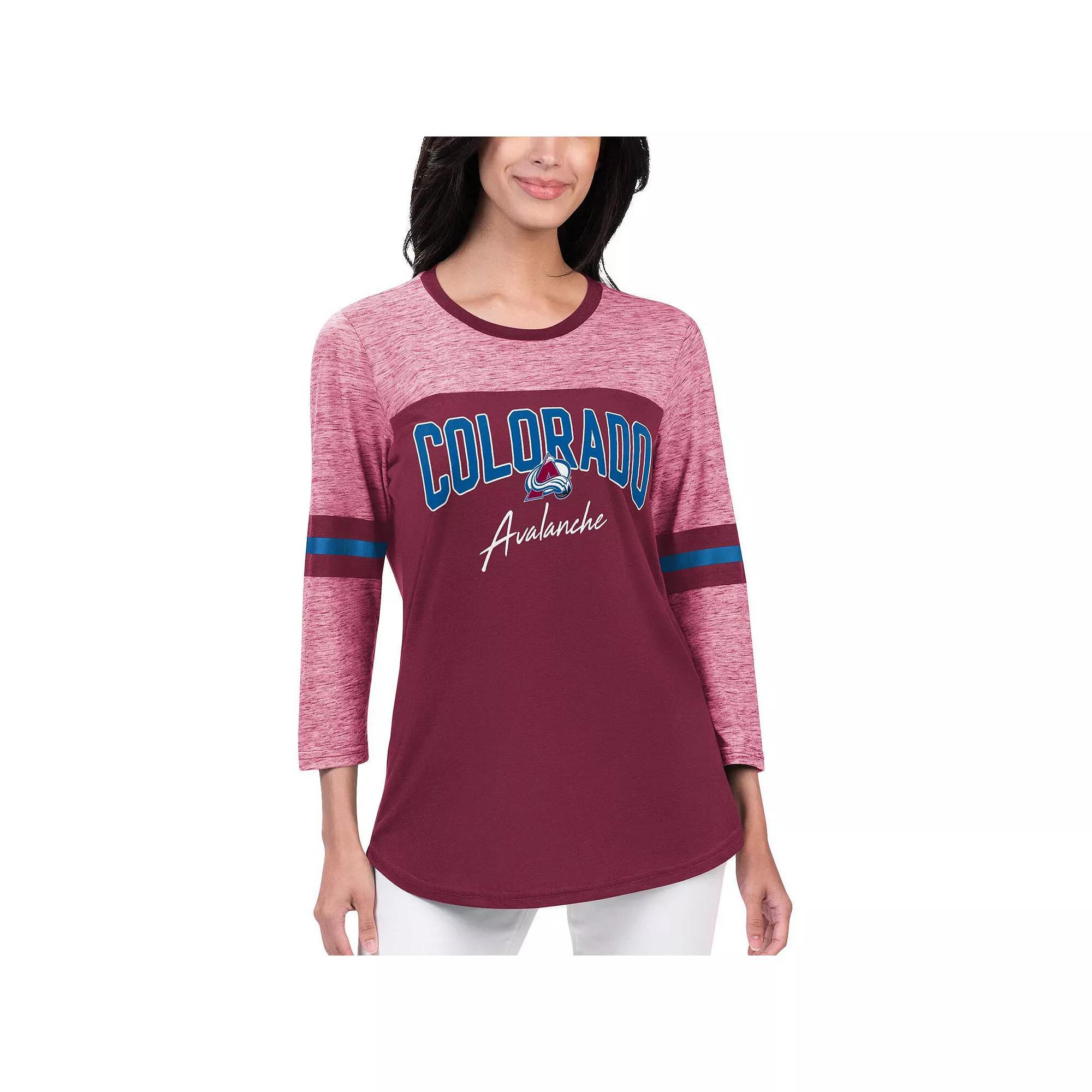 Womens G-III 4Her by Carl Banks Burgundy Colorado Avalanche Play The Game 3/4-Sleeve T-Shirt Product Image