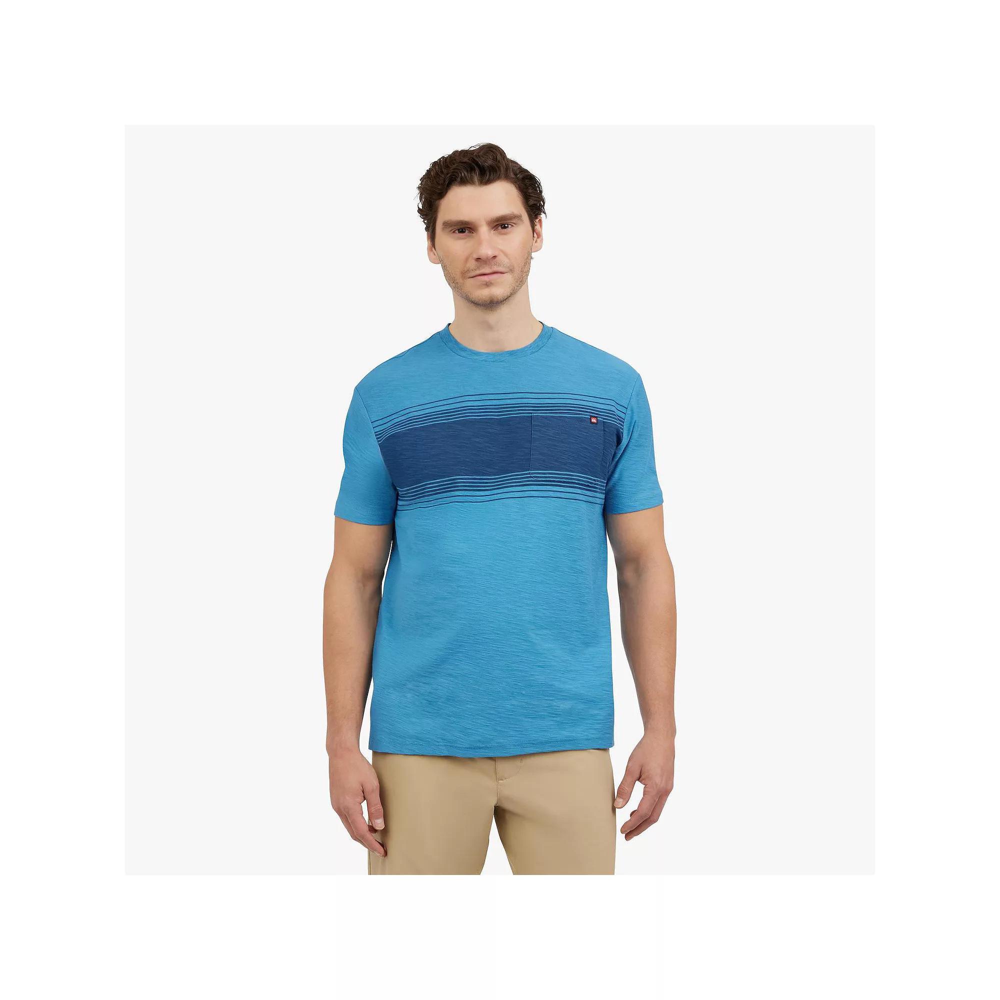 Men's Quiksilver Stripe Pocket Tee, Size: Medium, Niagra Product Image