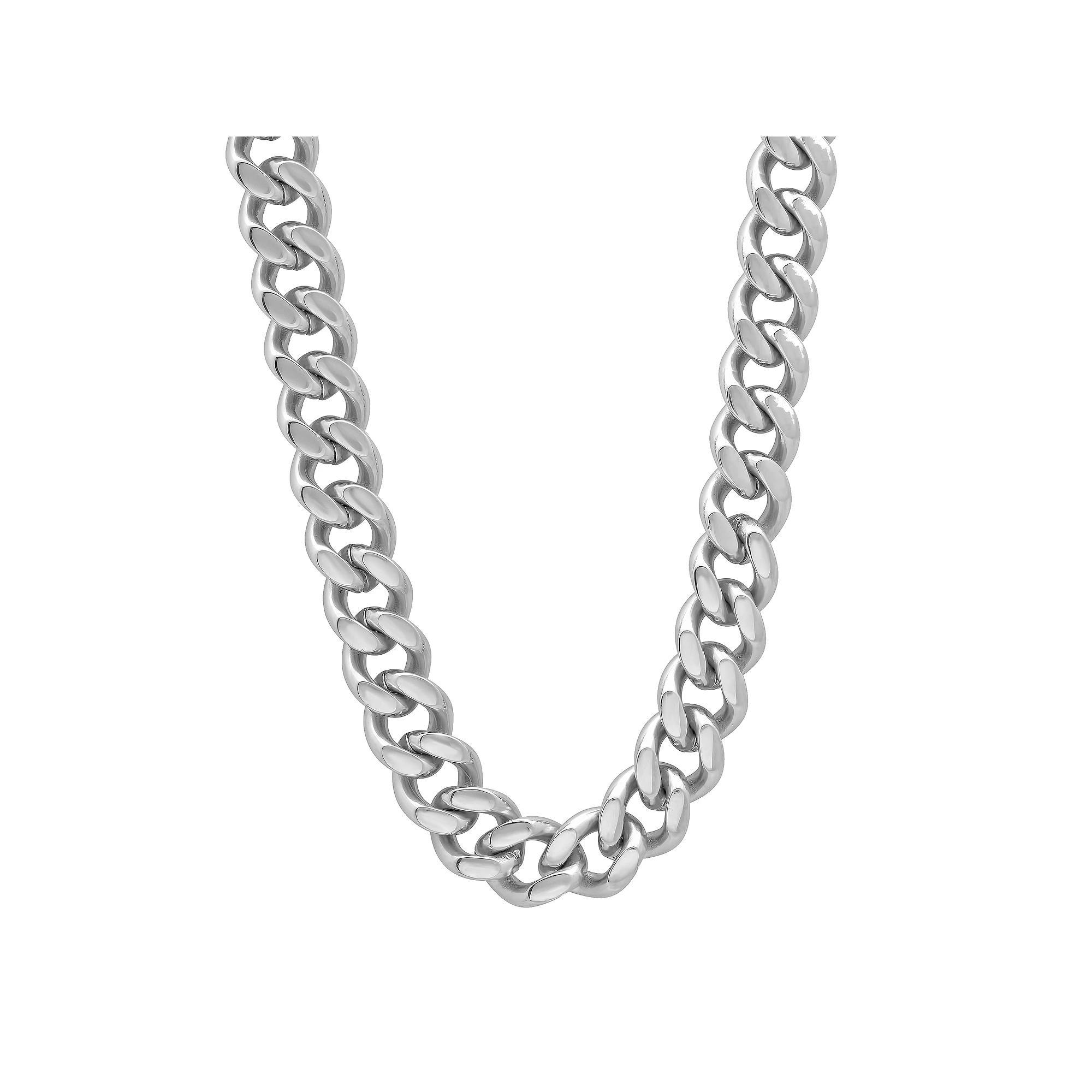 Men's Jewelry Nation Stainless Steel Curb Chain Necklace, Size: 24" Product Image