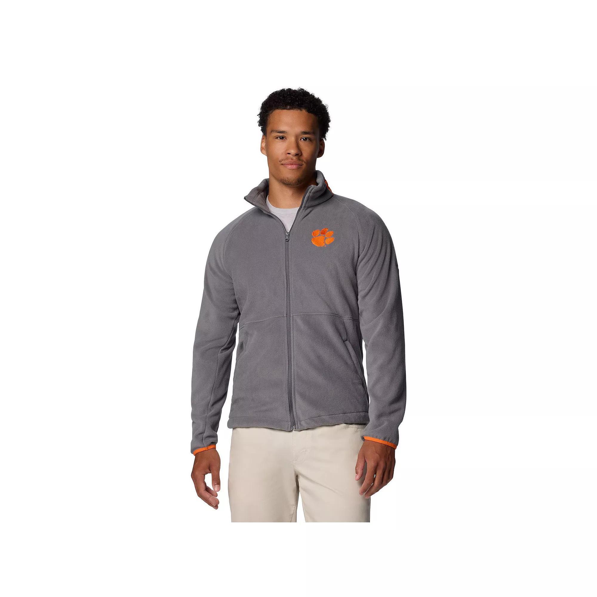 Men's Columbia  Gray Clemson Tigers Flanker IV Fleece Raglan Full-Zip Jacket, Size: XL, Grey Product Image