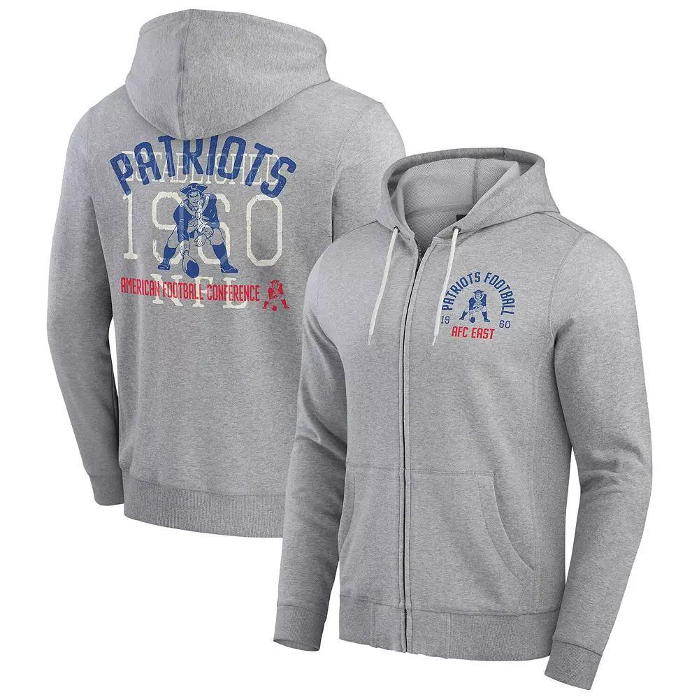 Men's Darius Rucker Collection by Fanatics Heather Gray Washington Commanders Vintage Stripe Full-Zip Hoodie, Size: Small, Wft Grey Product Image