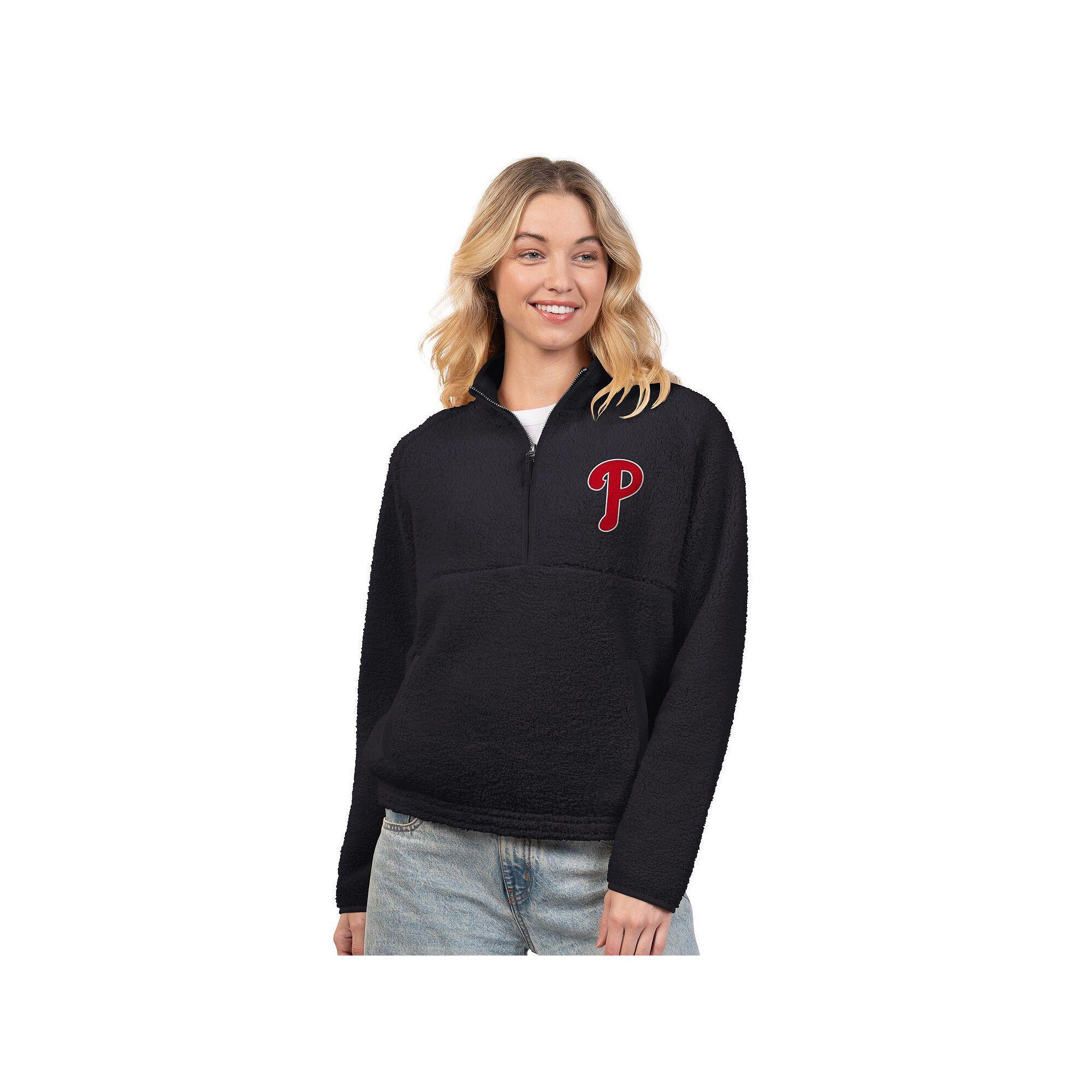 Women's G-III 4Her by Carl Banks  Navy New York Yankees Everst Sherpa Half-Zip Pullover, Size: Medium, Blue Product Image