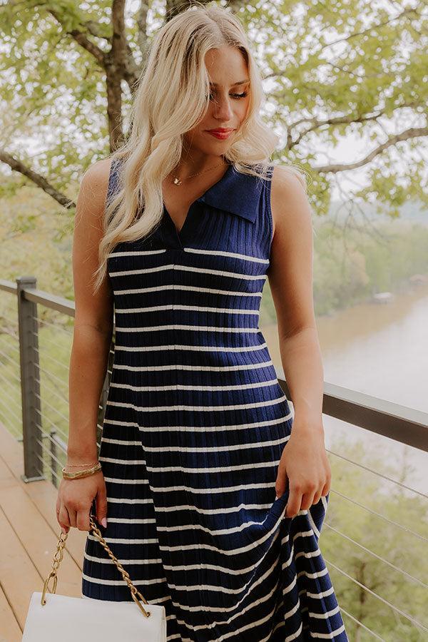 Yacht Club Cutie Stripe Knit Maxi Dress Product Image
