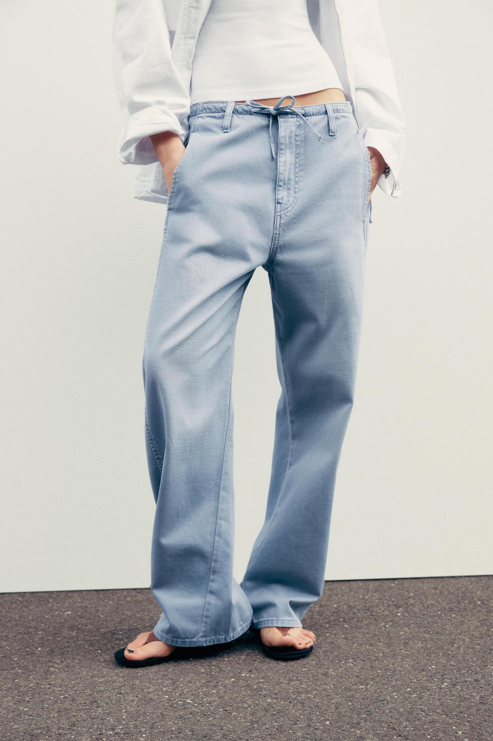 TIE-WAIST CHINO PANTS Product Image