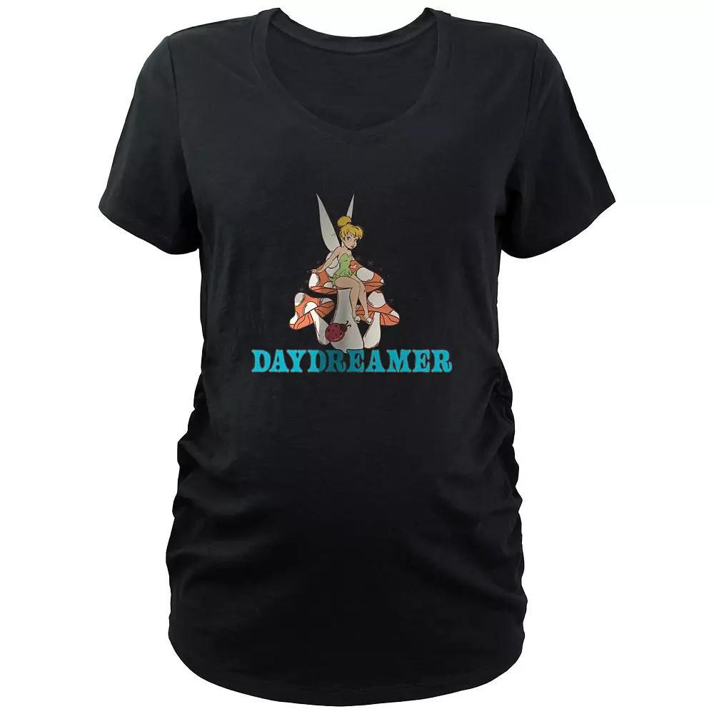 Disney's Tinker Bell Daydreamer Maternity Graphic Tee, Women's, Size: XL-Mat, Black Product Image