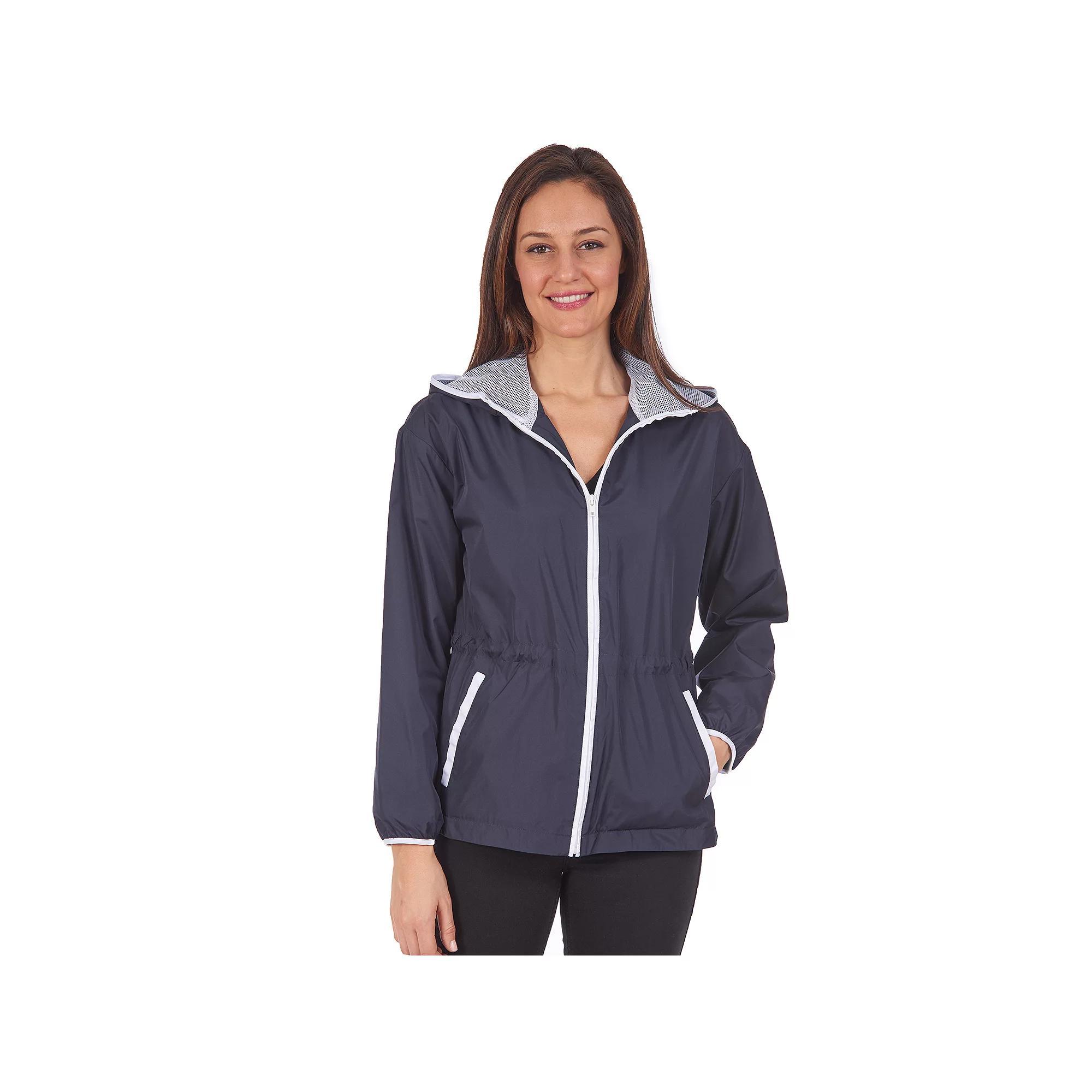 Women's Fleet Street Hooded Mesh Jacket, Size: Small, Blue Product Image