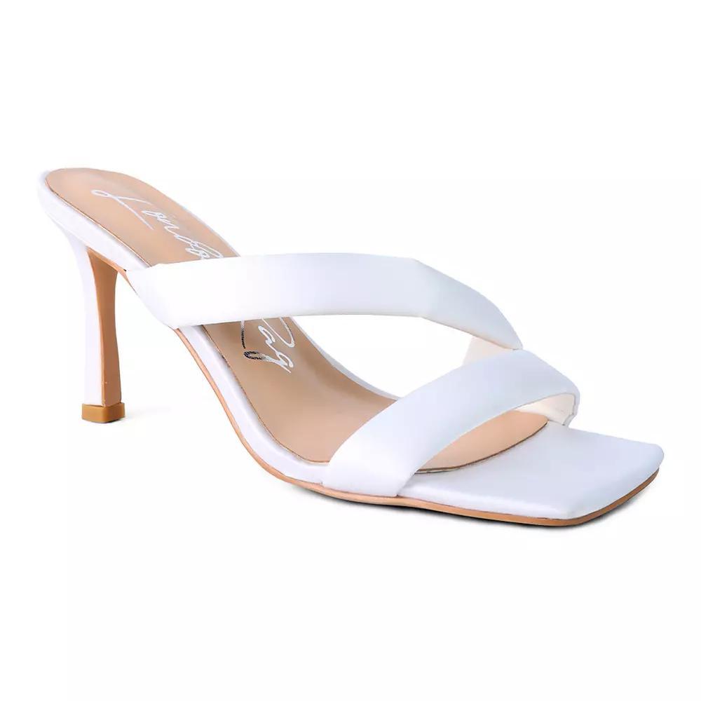 London Rag Spice Up Women's Cross Strap Heels, Size: 7, Off White Product Image