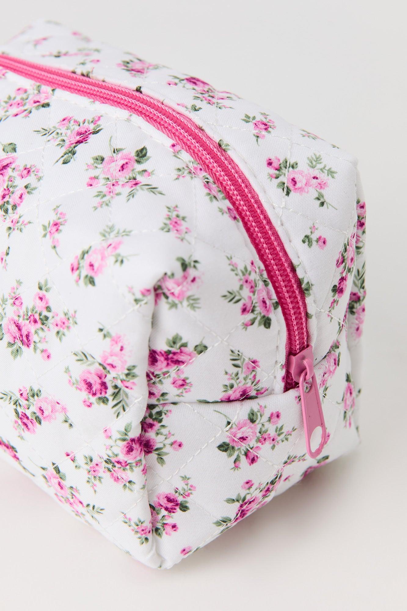 Floral Quilted Makeup Bag Female Product Image