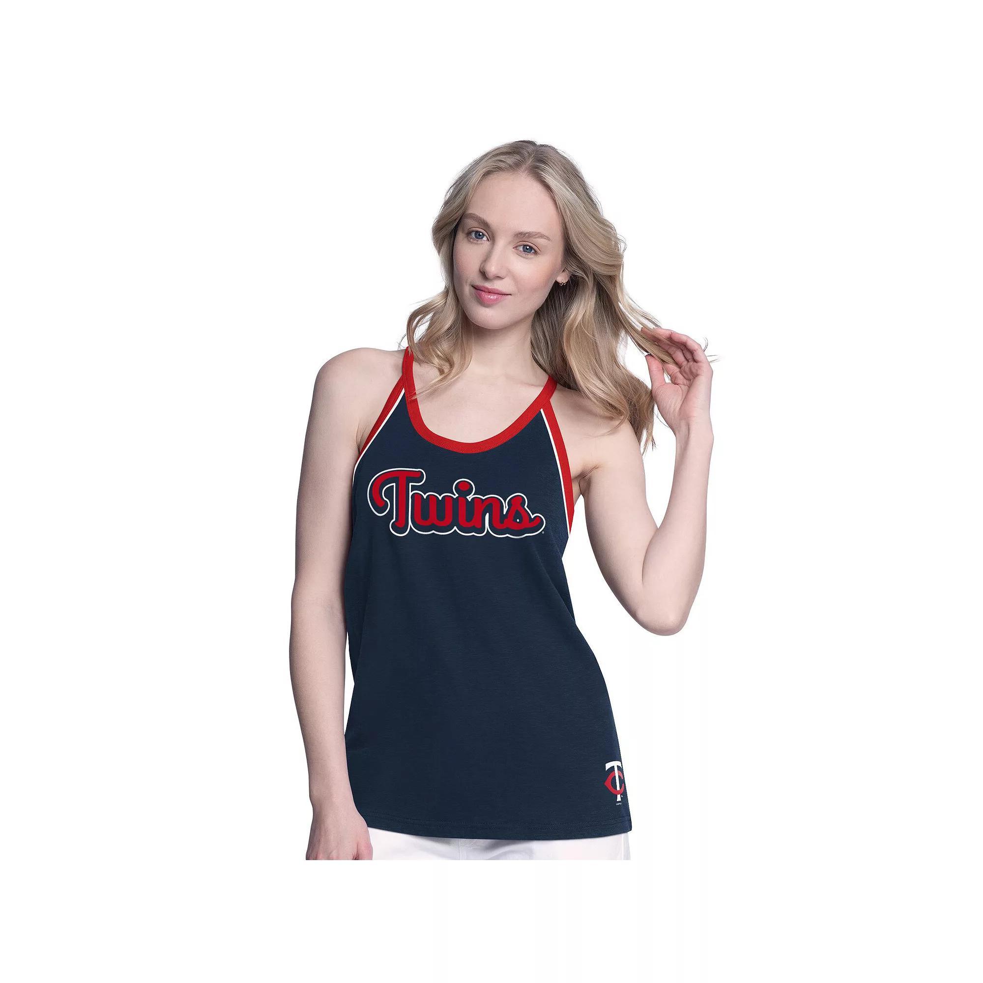 Women's G-III 4Her by Carl Banks Navy Tampa Bay Rays Curveball Racerback Tank Top, Size: XXL, Blue Product Image