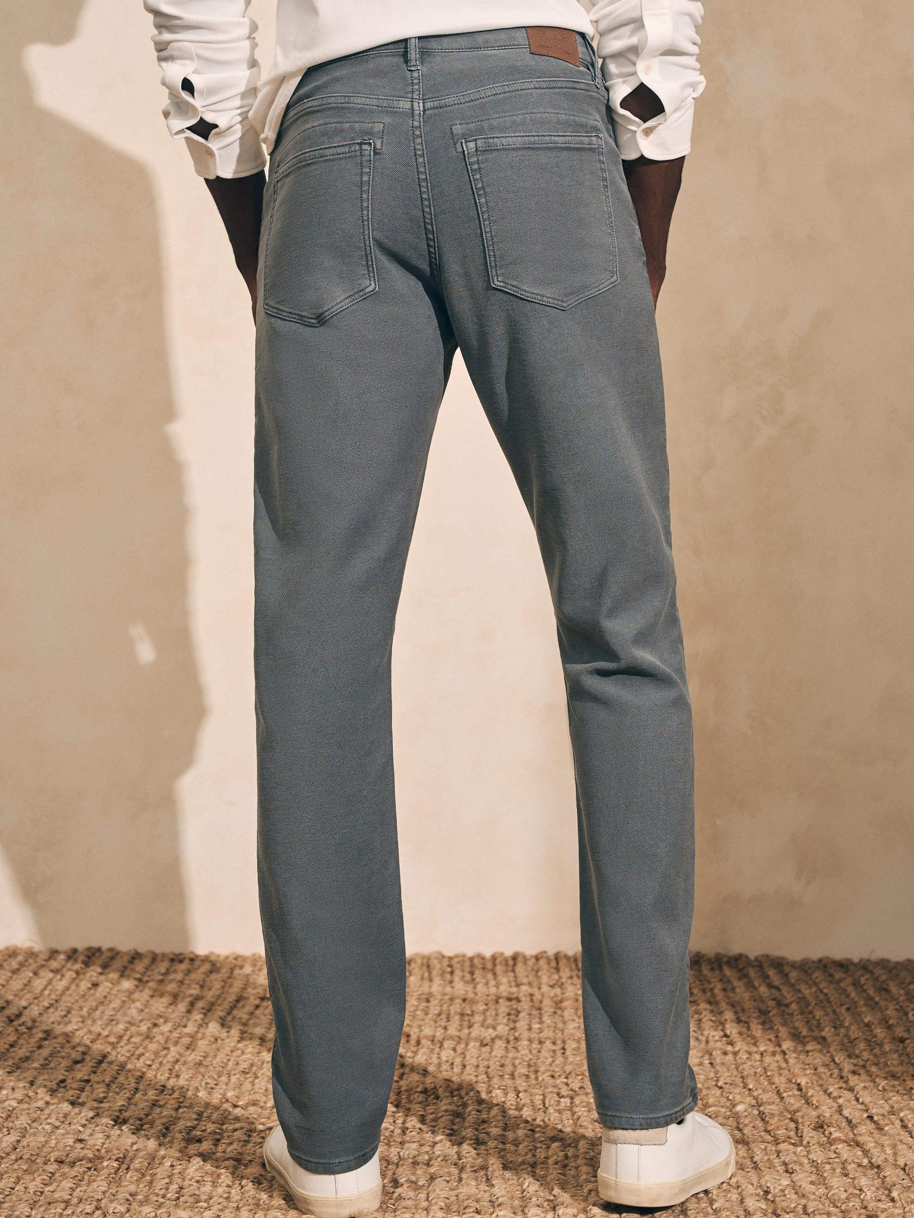 Stretch Terry 5-Pocket Pant - Slate Male Product Image