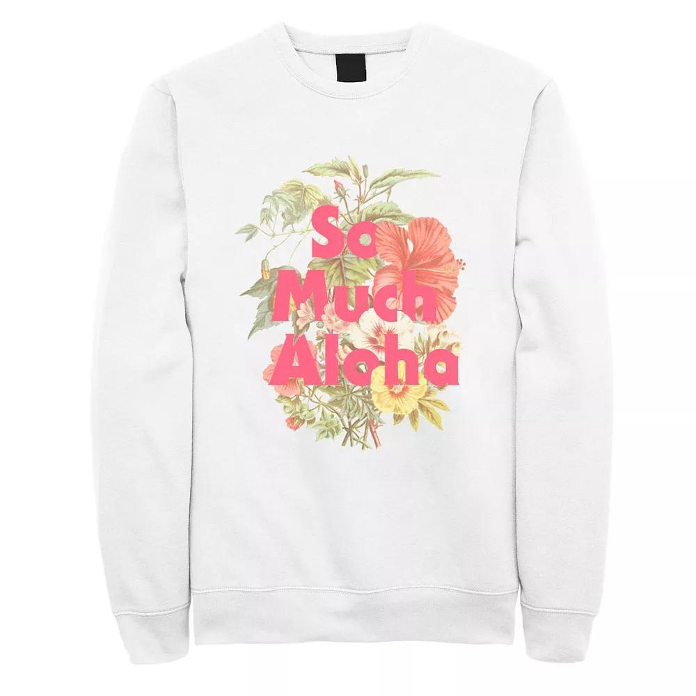 Men's Fifth Sun "So Much Aloha" Floral Sweatshirt, Size: 3XL, White Product Image