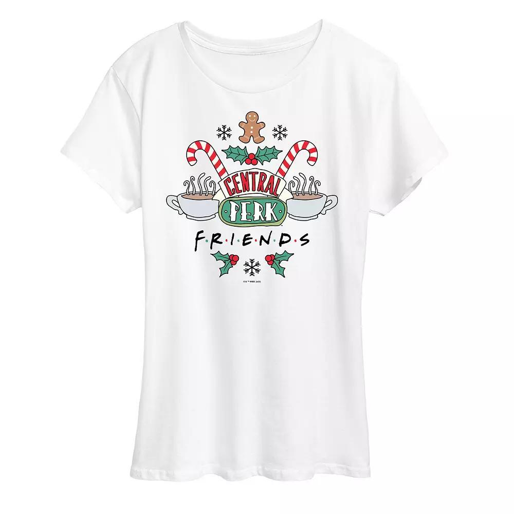 Womens Friends Holiday Central Perk Graphic Tee, Girls Product Image