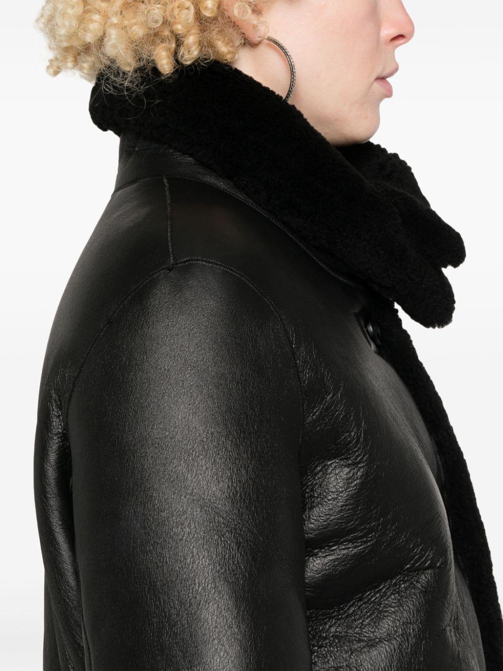 reversible leather coat Product Image