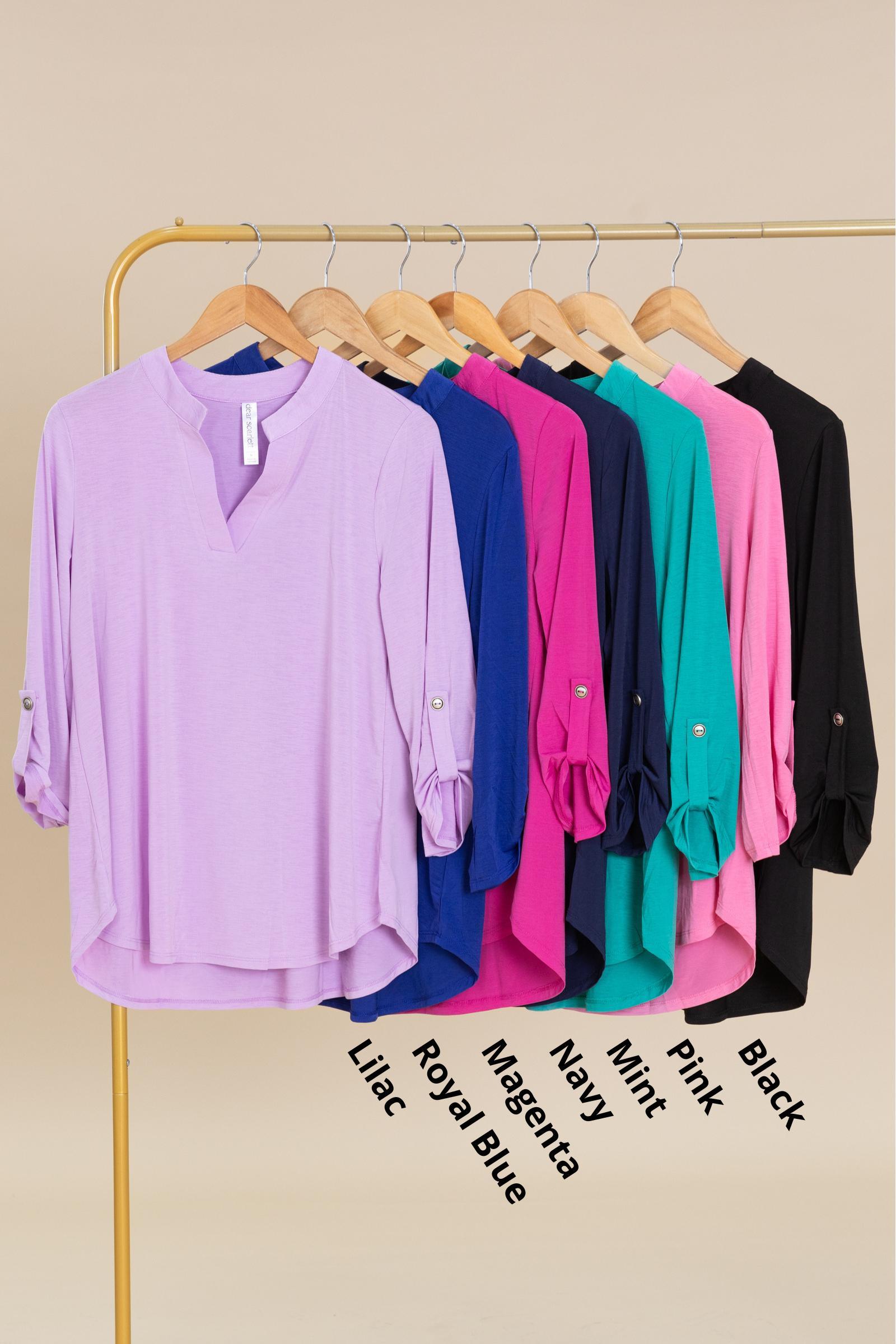 Lizzy Notch Neck Wrinkle Free Top Product Image