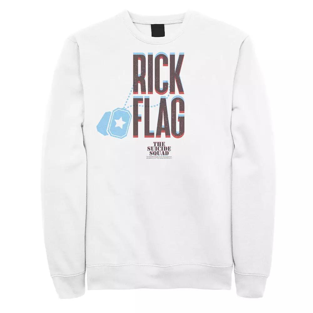Men's The Suicide Squad Rick Flag Red And Blue Sweatshirt, Size: XXL, White Product Image