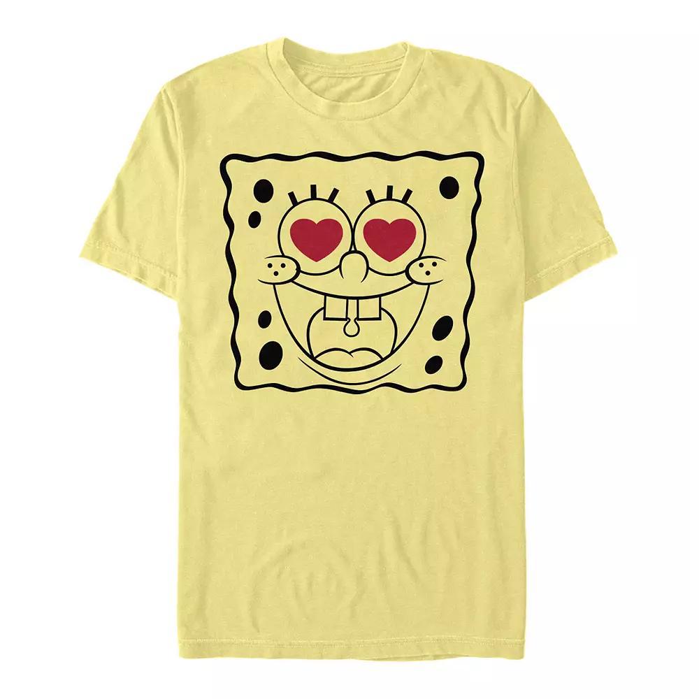 Men's Nickelodeon SpongeBob SquarePants Heart Eyes Line Art Tee, Size: XL, Athletic Grey Product Image