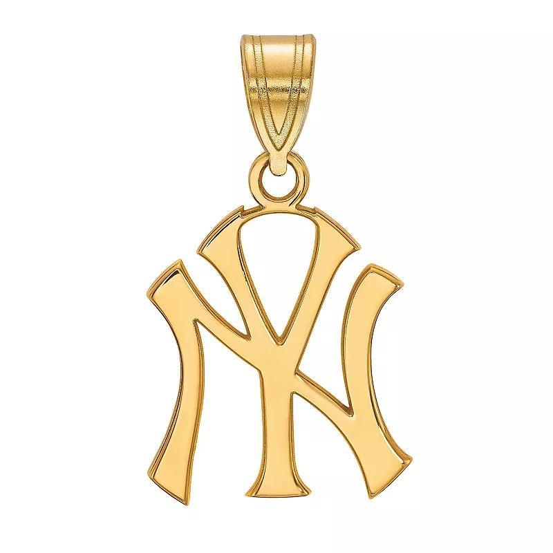 LogoArt Sterling Silver New York Yankees Pendant, Womens Product Image