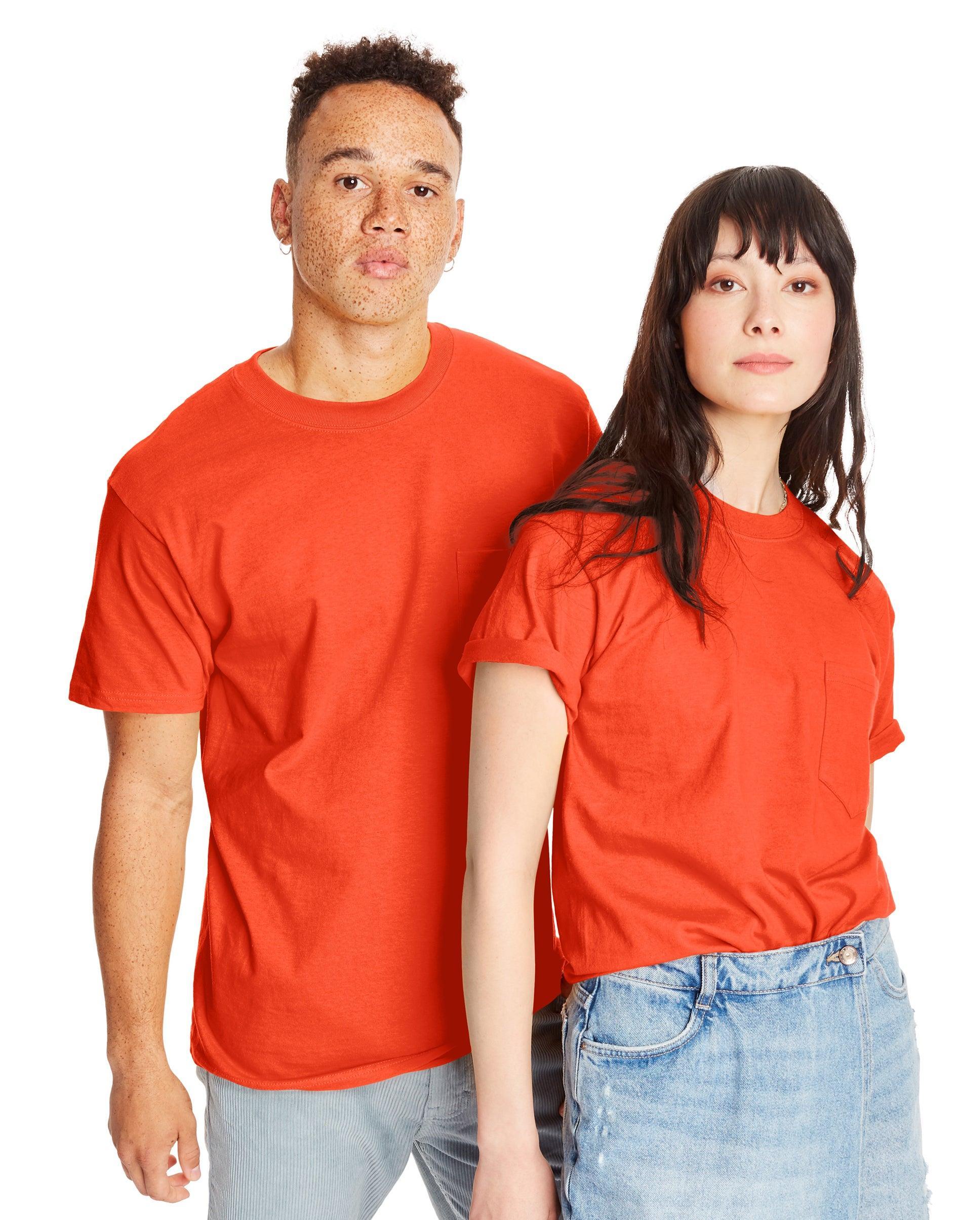 Men's Hanes® Beefy-T 2-Pack Pocket T-Shirt, Size: XL, Blue Product Image