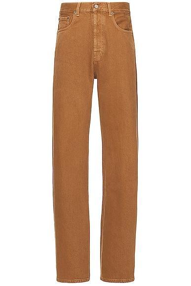 JACQUEMUS Le De-nimes Suno in in Camel & Beige - Brown. Size 34 (also in ). Product Image