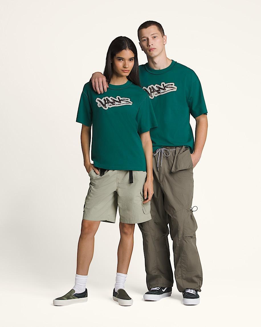 Premium Short Sleeve T-Shirt in Rain Forest Green| Vans US Product Image