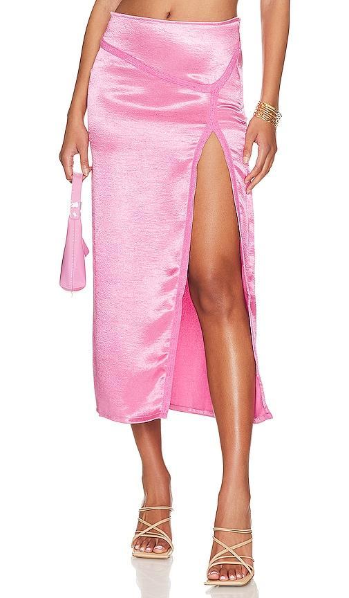Dakota Satin Midi Skirt Product Image