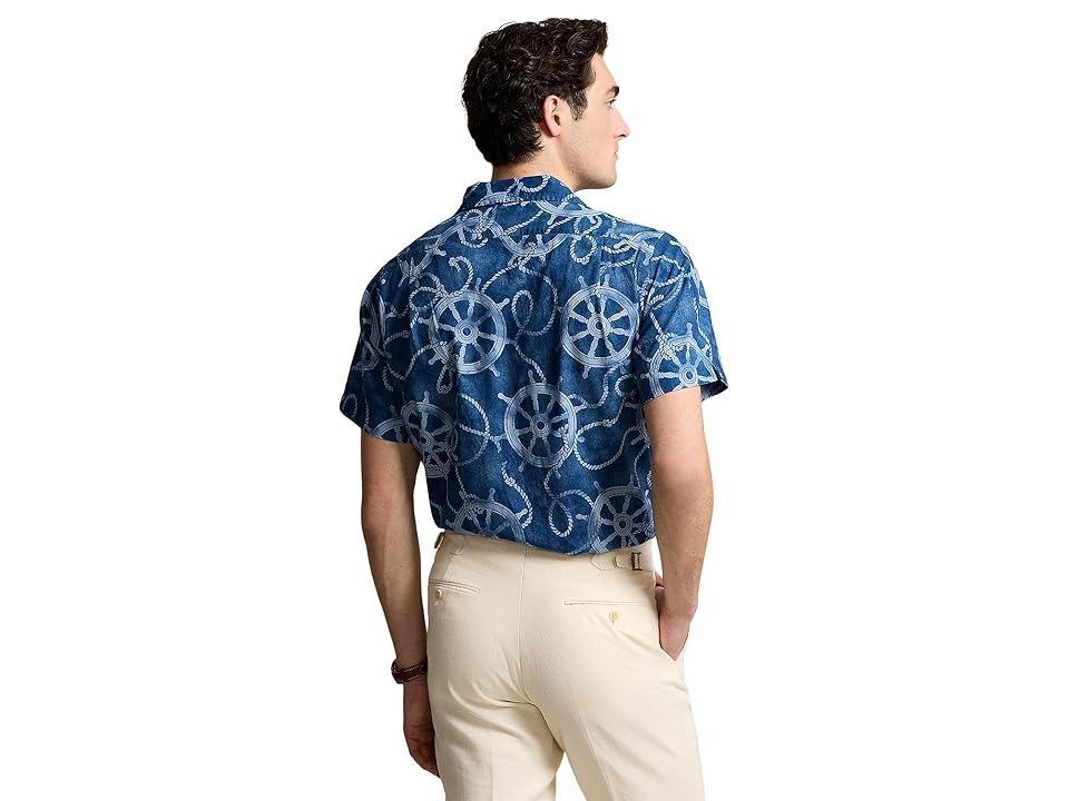 Polo Ralph Lauren Classic Fit Cotton-Linen Camp Shirt (Ropes & Ship Wheel) Men's Jacket Product Image