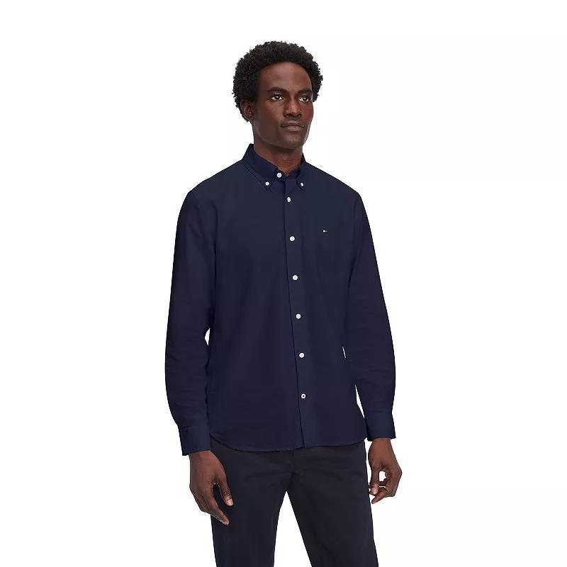 Men's Tommy Hilfiger Regular Fit Essential Stretch Oxford Shirt, Size: XXL, Desert Product Image