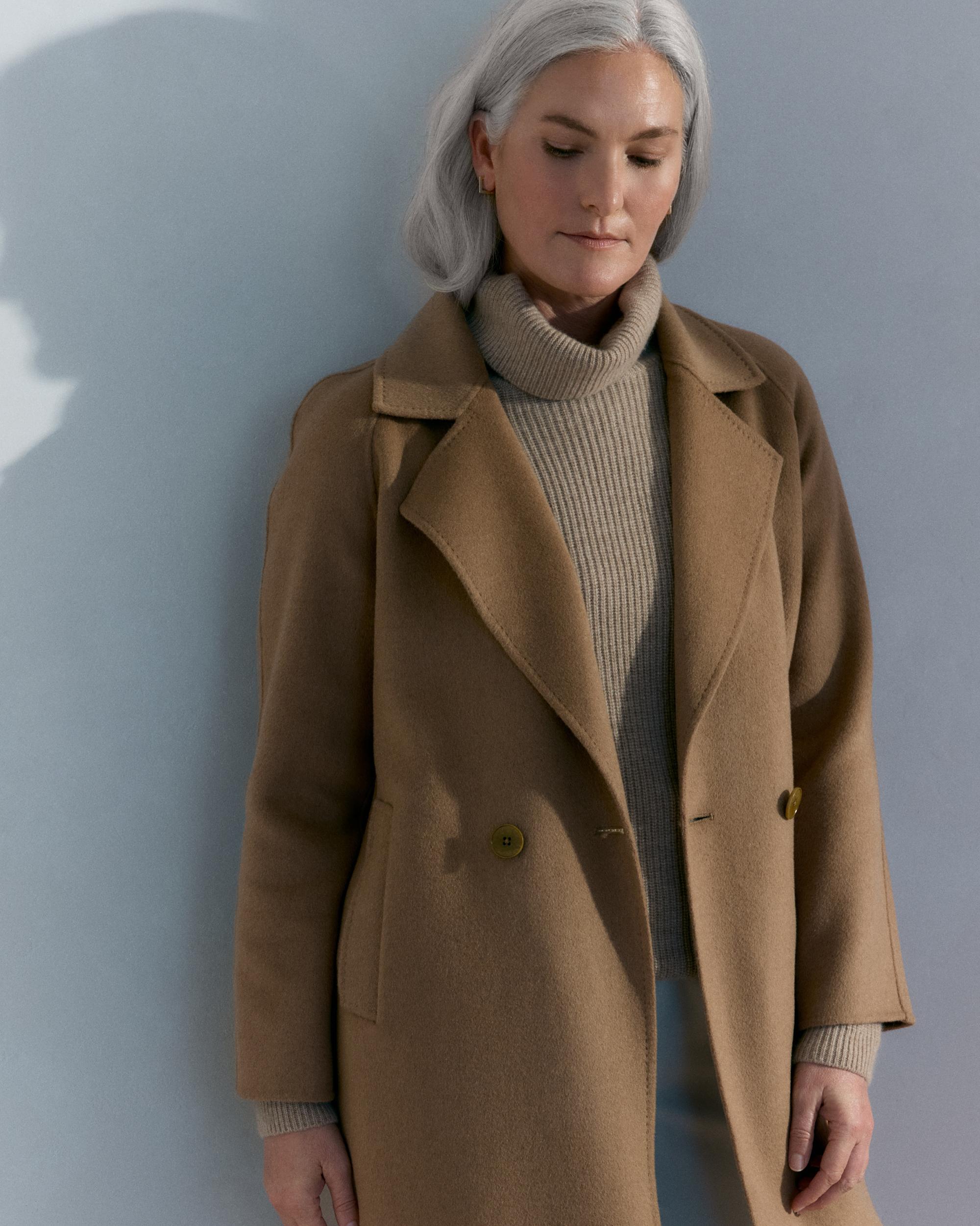 Quince | Women's Double-Faced Merino Wool Notched Lapel Coat Size XS Product Image
